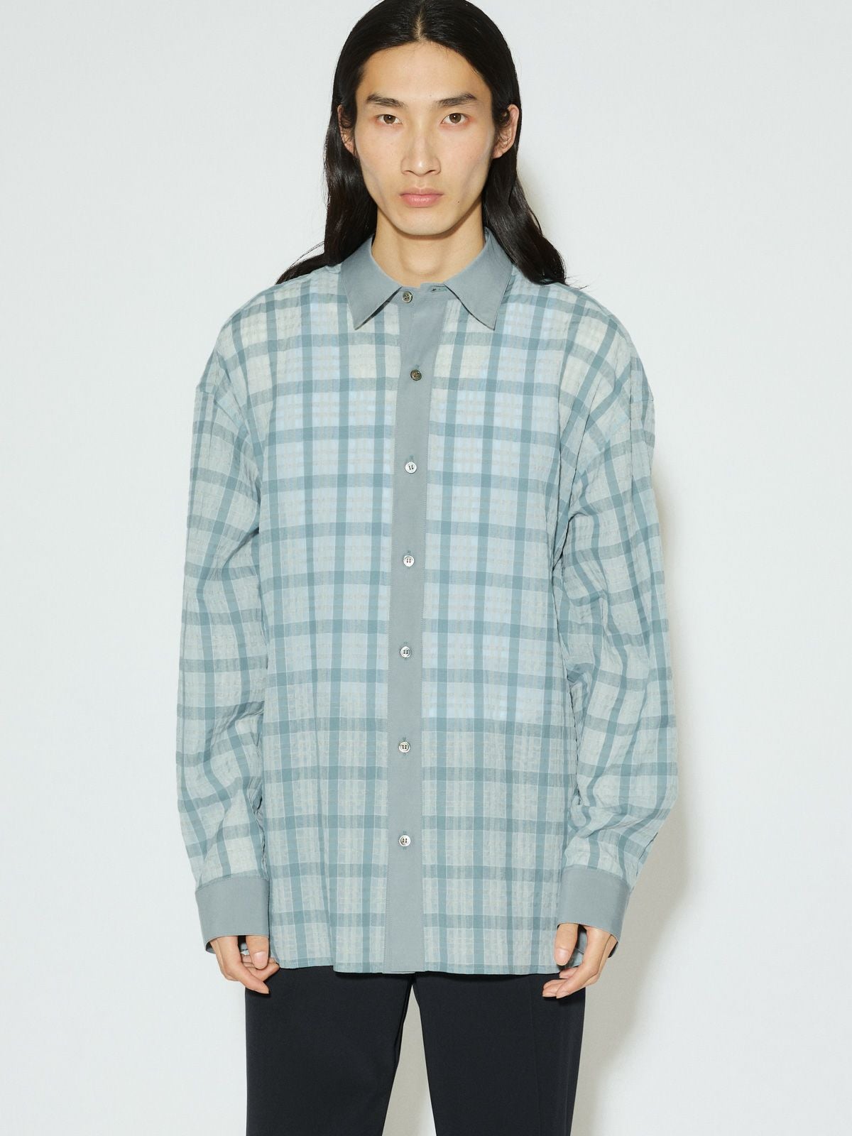 MIDIUMISOLID Men's シアーチェックシャツ[A]｜ MARcourt ONLINE STORE