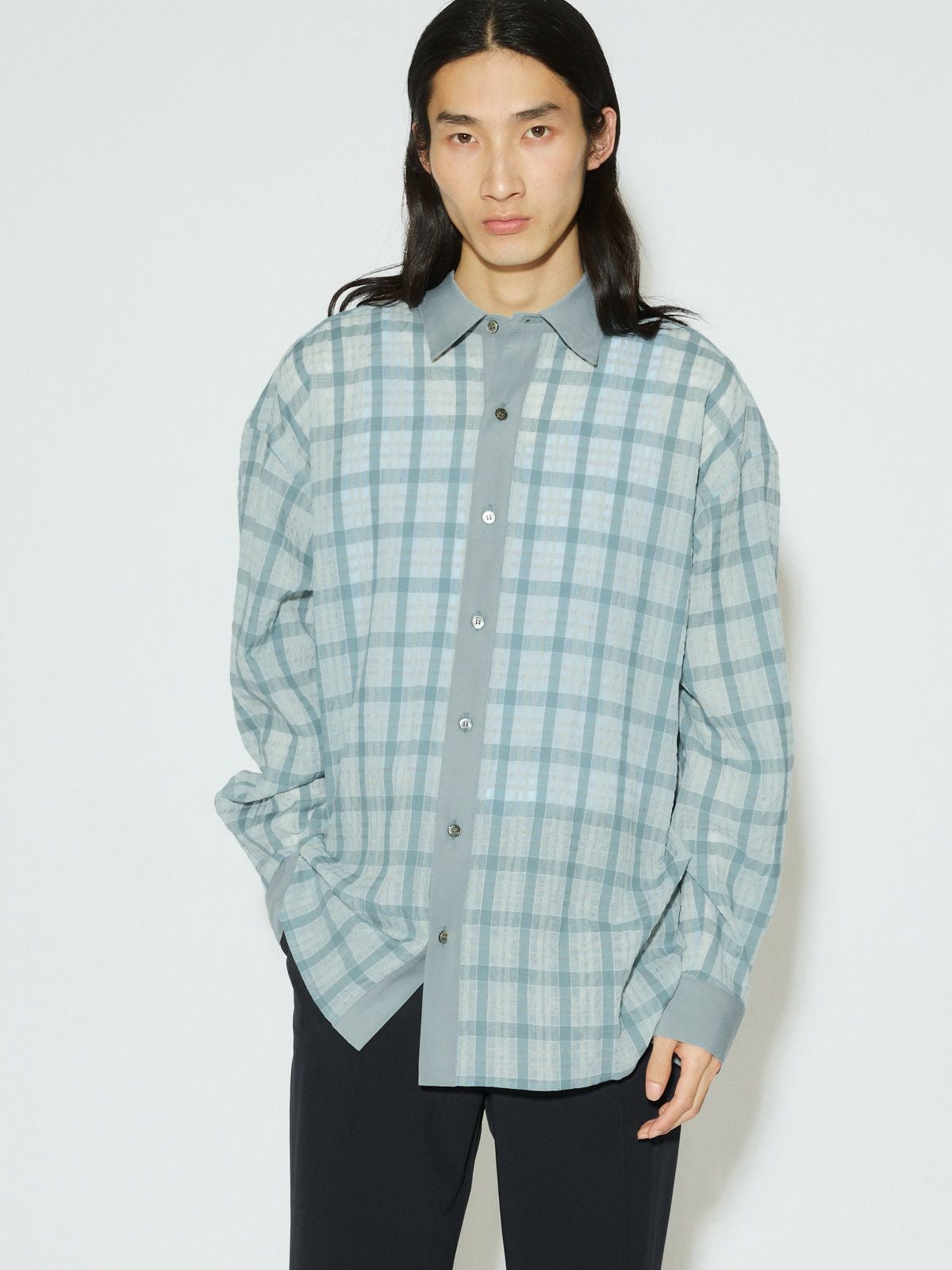 MIDIUMISOLID Men's シアーチェックシャツ[A]｜ MARcourt ONLINE STORE