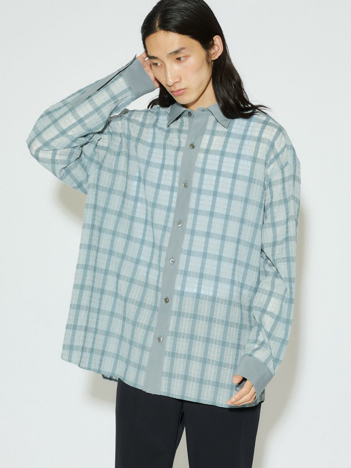 MIDIUMISOLID Men's シアーチェックシャツ[A]｜ MARcourt ONLINE STORE