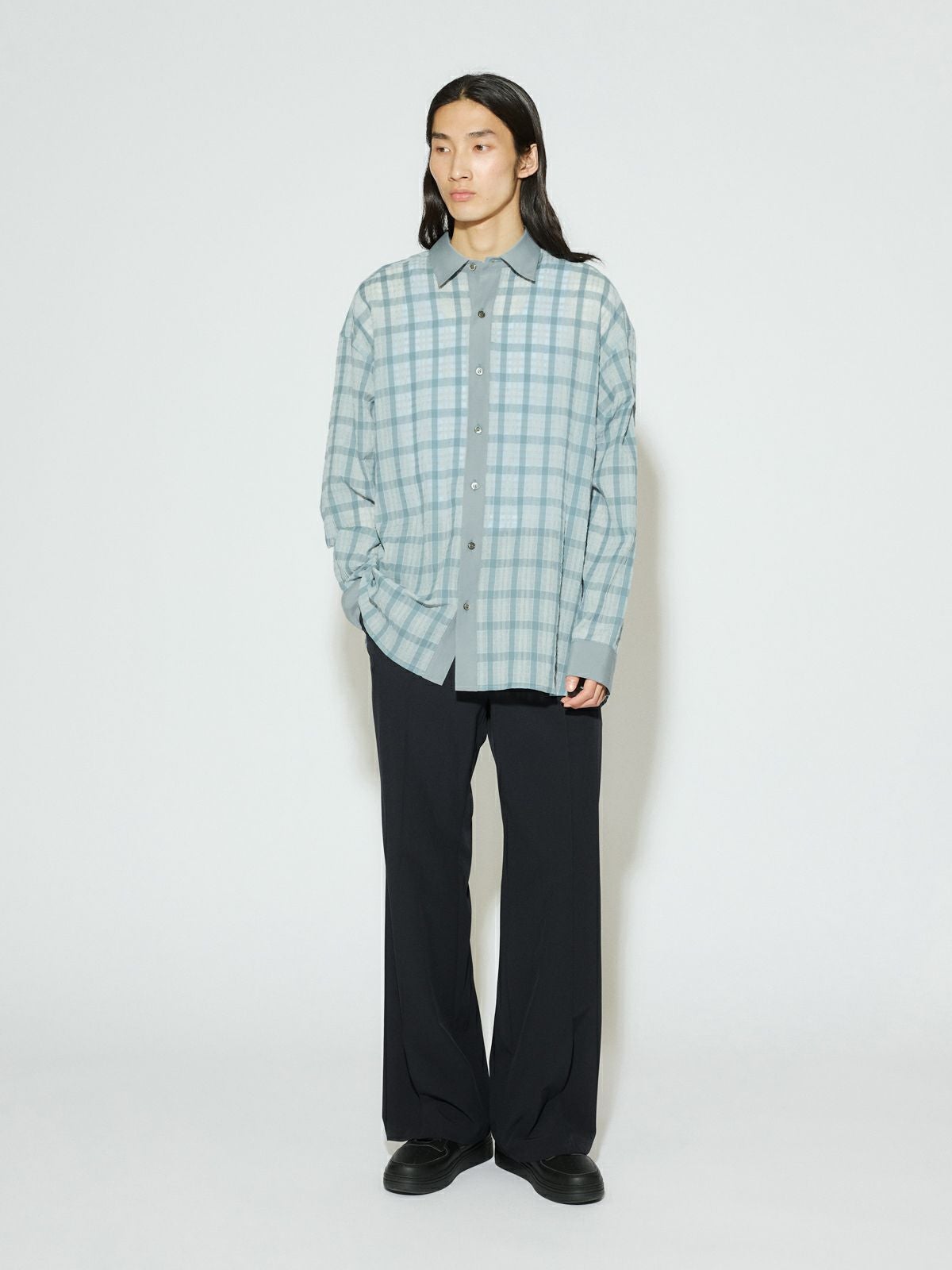 MIDIUMISOLID Men's シアーチェックシャツ[A]｜ MARcourt ONLINE STORE