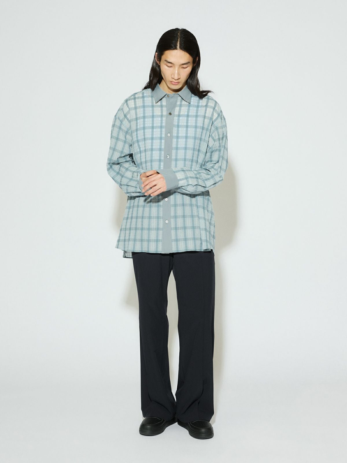 MIDIUMISOLID Men's シアーチェックシャツ[A]｜ MARcourt ONLINE STORE