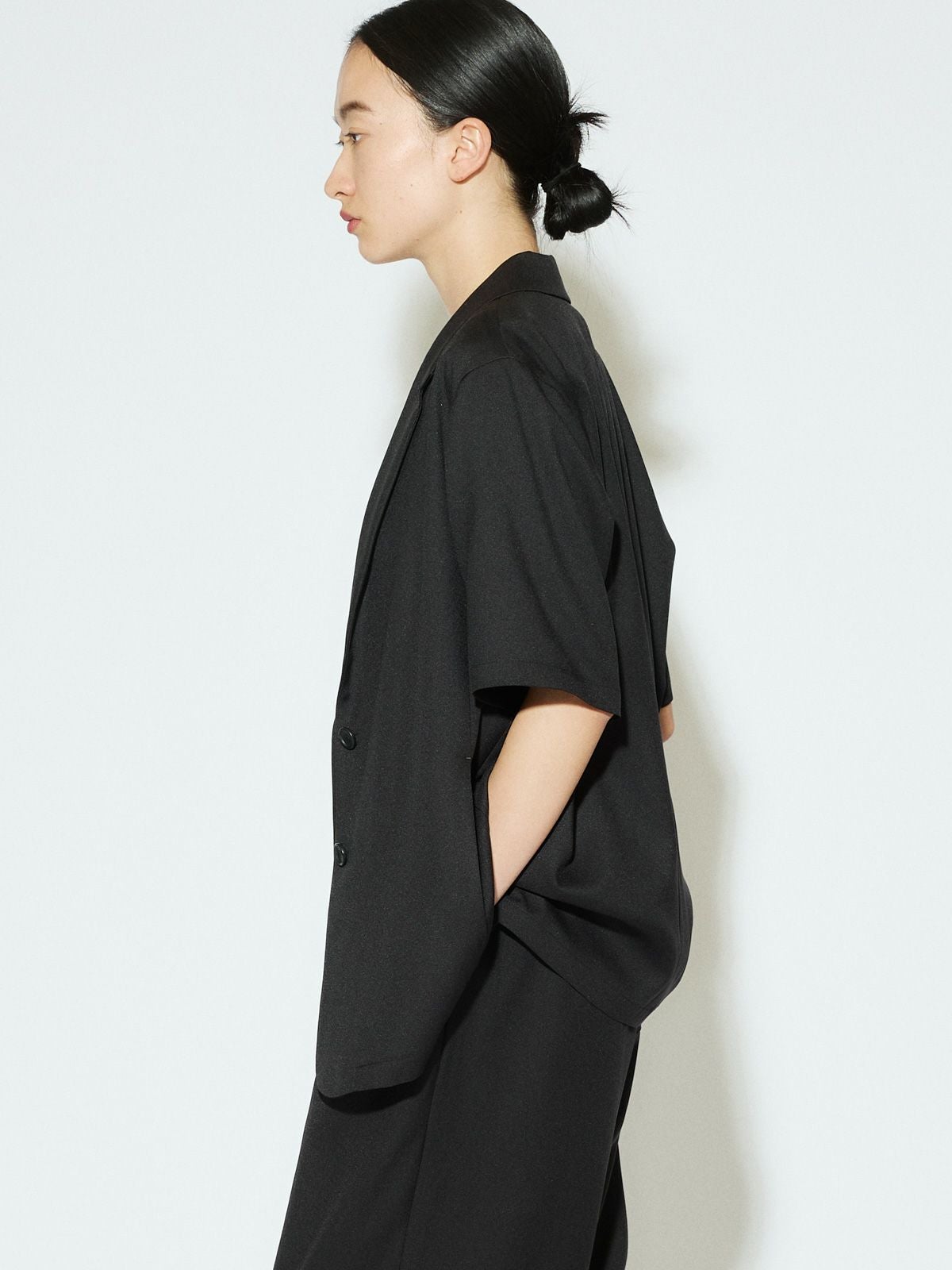 MIDIUMISOLID for Ladies ハーフスリーブテーラードジャケット