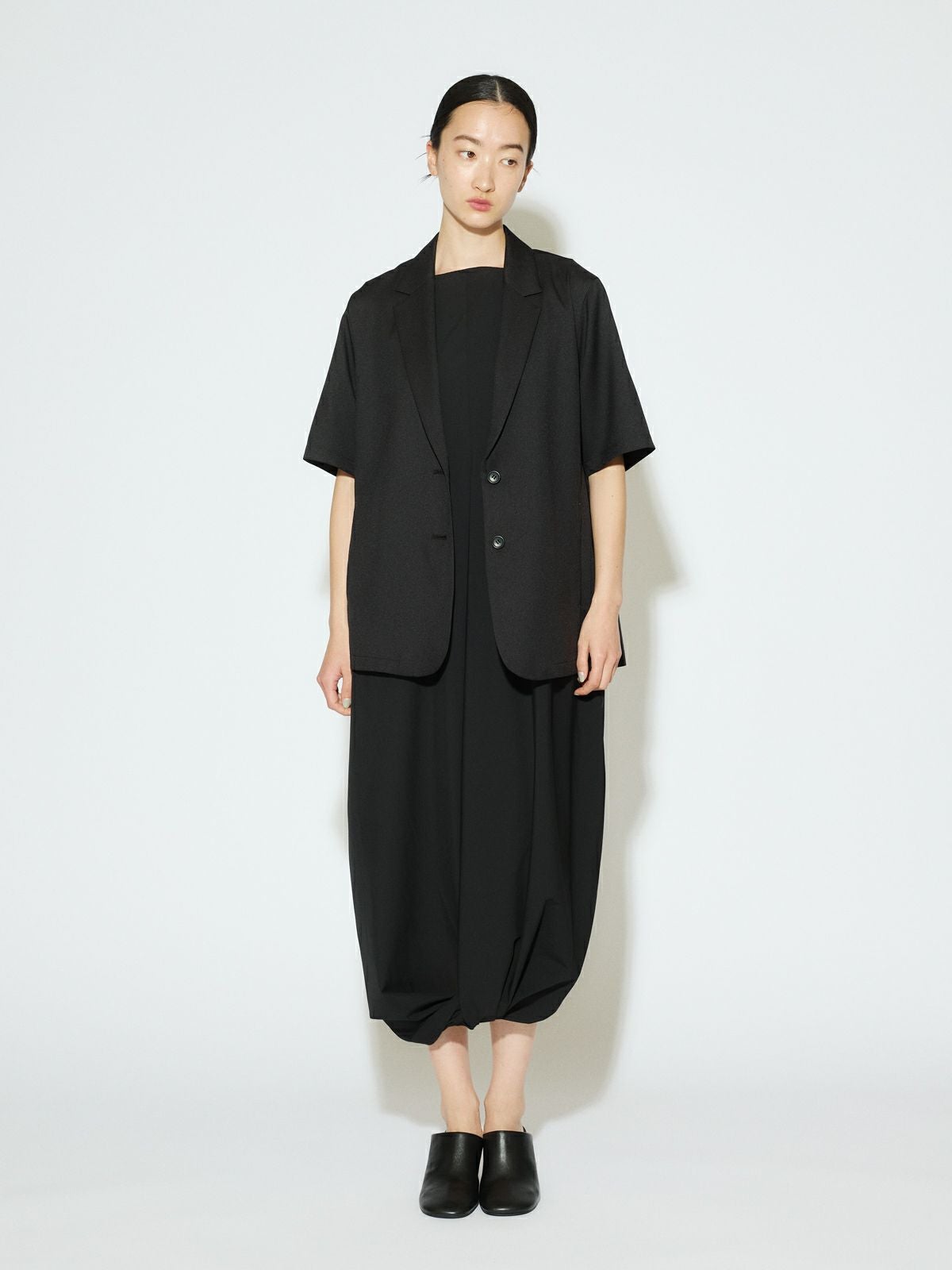 MIDIUMISOLID for Ladies ハーフスリーブテーラードジャケット