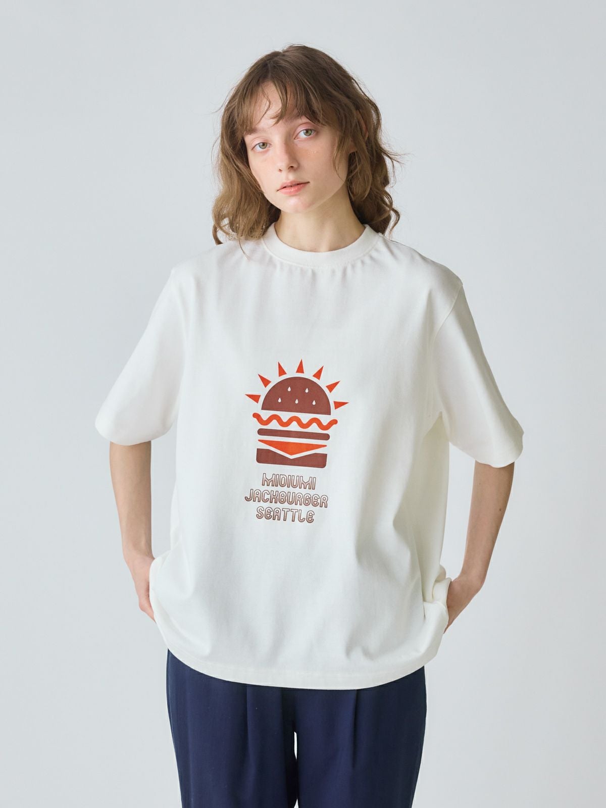 ハンバーガープリントTシャツ