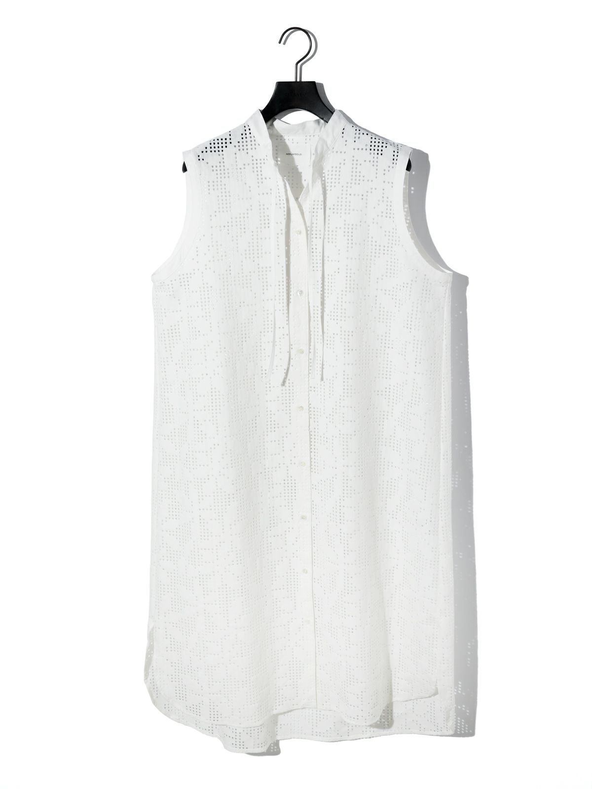 MIDIUMISOLID for Ladies レースノースリーブシャツワンピース[A