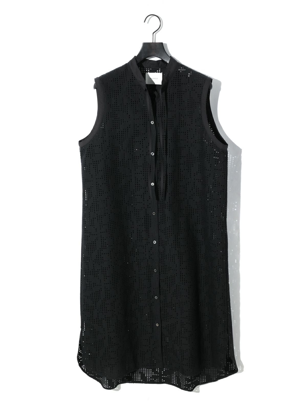 MIDIUMISOLID for Ladies レースノースリーブシャツワンピース[A