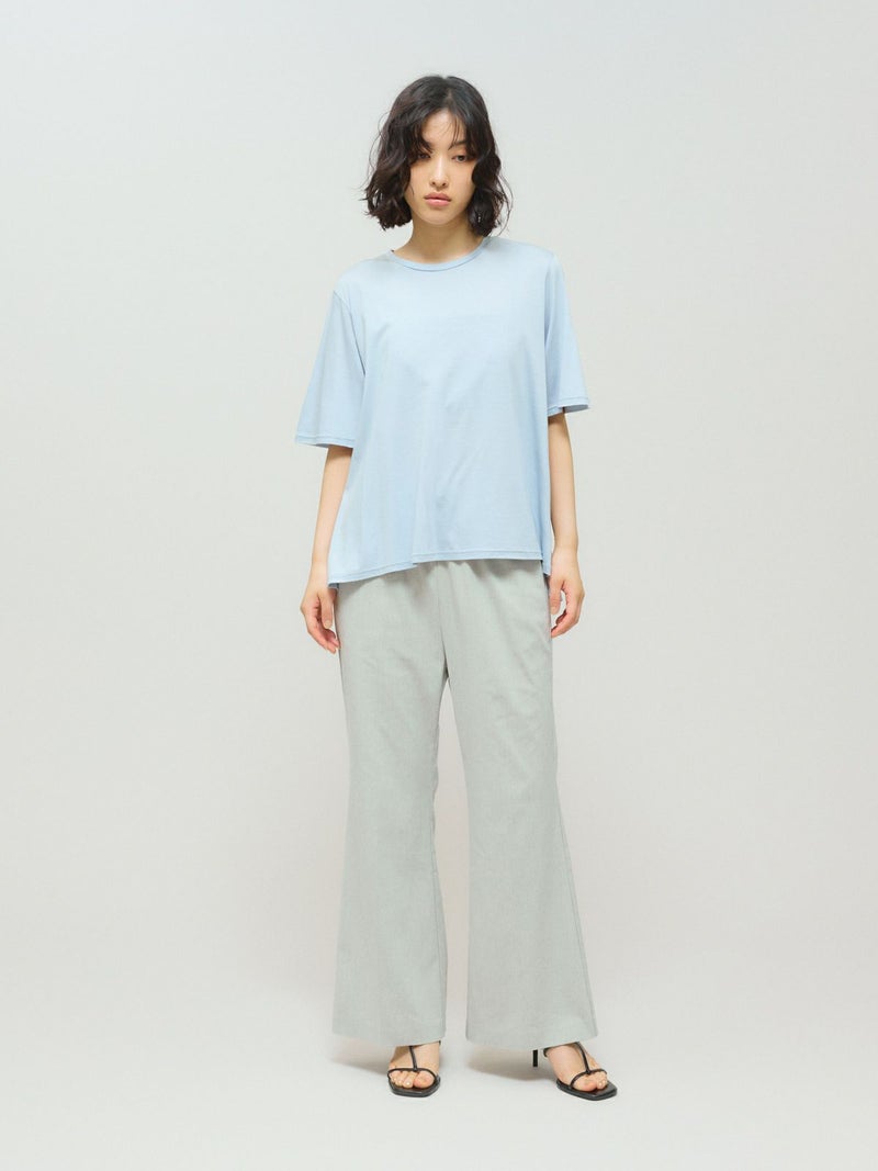 MIDIUMISOLID センタープレスフレアパンツ