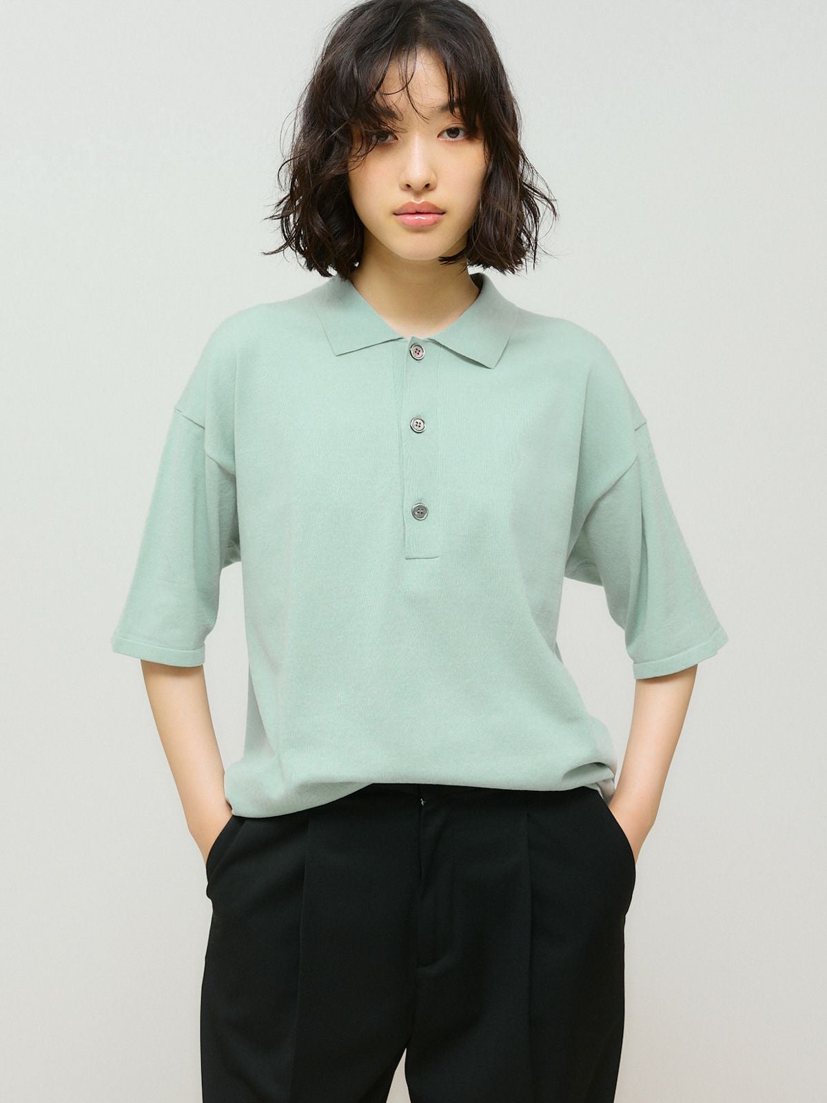 【TaJ】新品タグ付き ARCODIO ニットポロ 半袖 ホワイト M GOLD LABEL／WEB＆一部店舗限定【洗える】シーアイランド