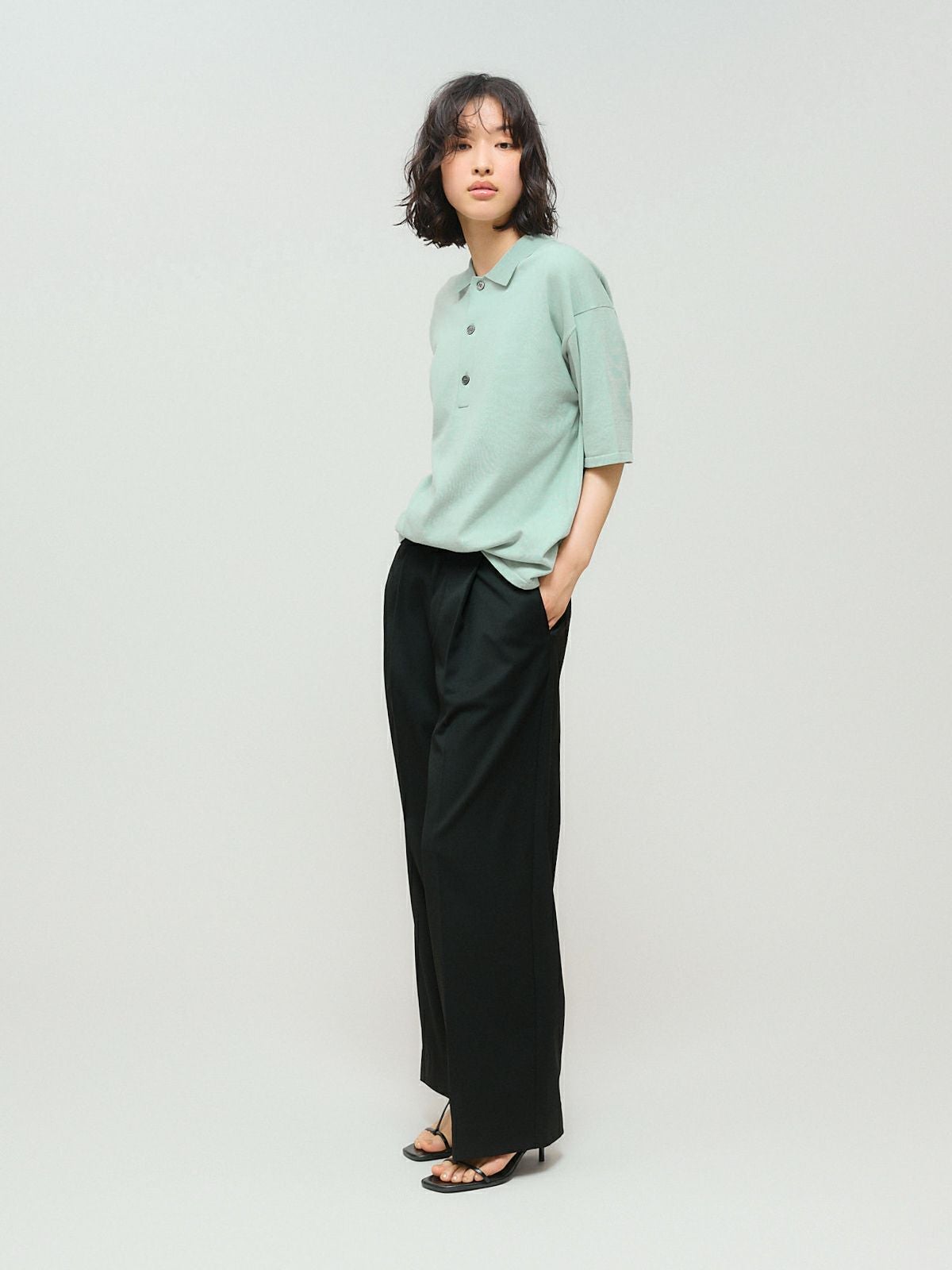 9月14日(月)正午販売終了 ]MIDIUMISOLID for Ladies ポロニットプル