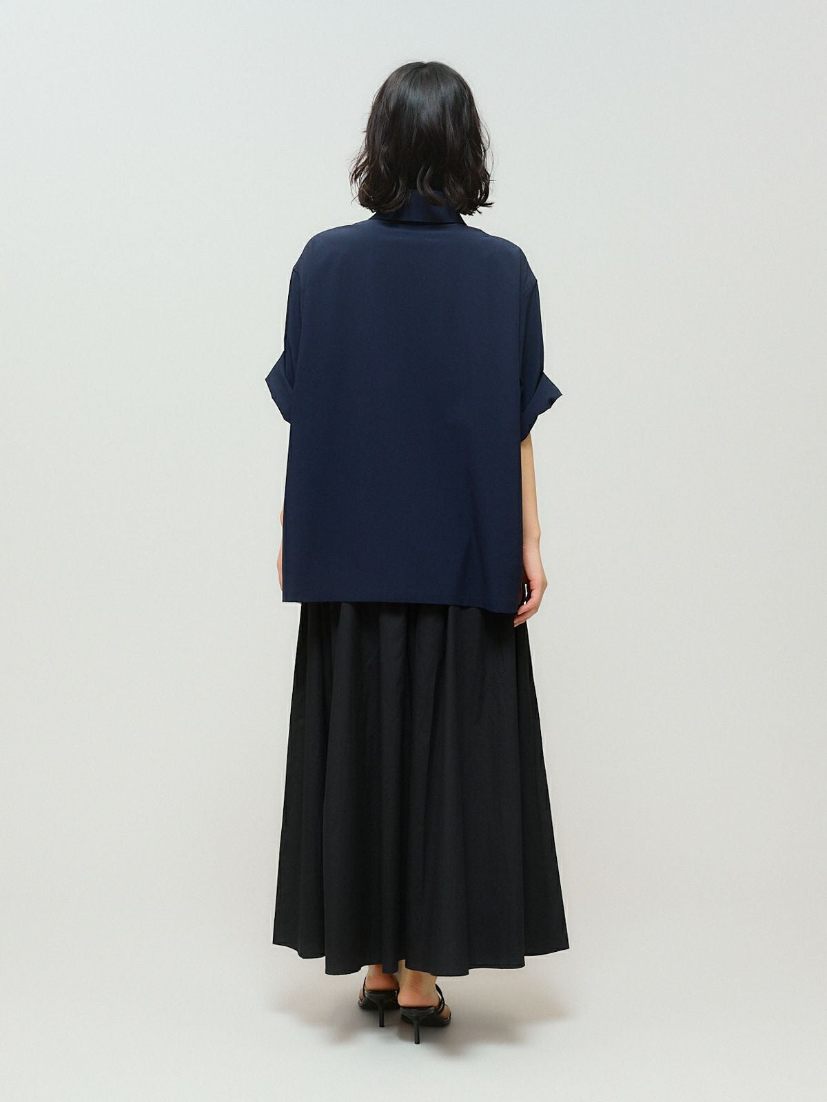 MIDIUMISOLID for Ladies タックギャザーボリュームスカート[A