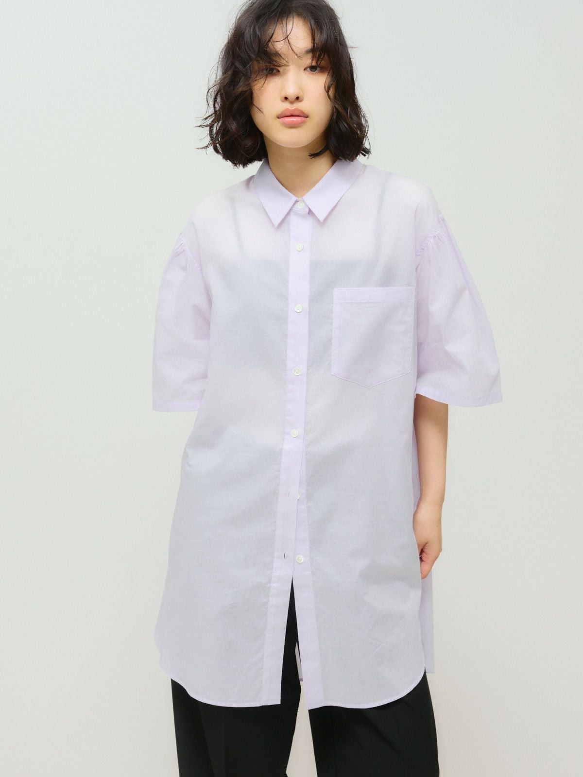 MIDIUMISOLID for Ladies ハーフスリーブワイドシャツ[A]｜ MARcourt