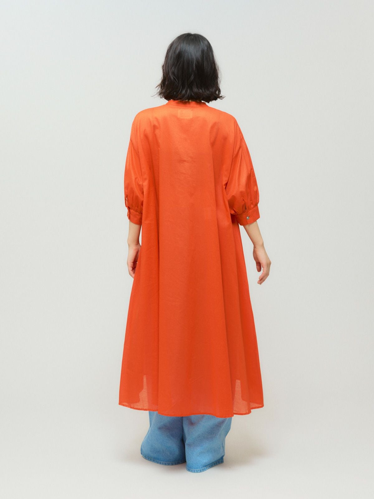 MIDIUMISOLID for Ladies スタンドカラースキッパーワンピース[A