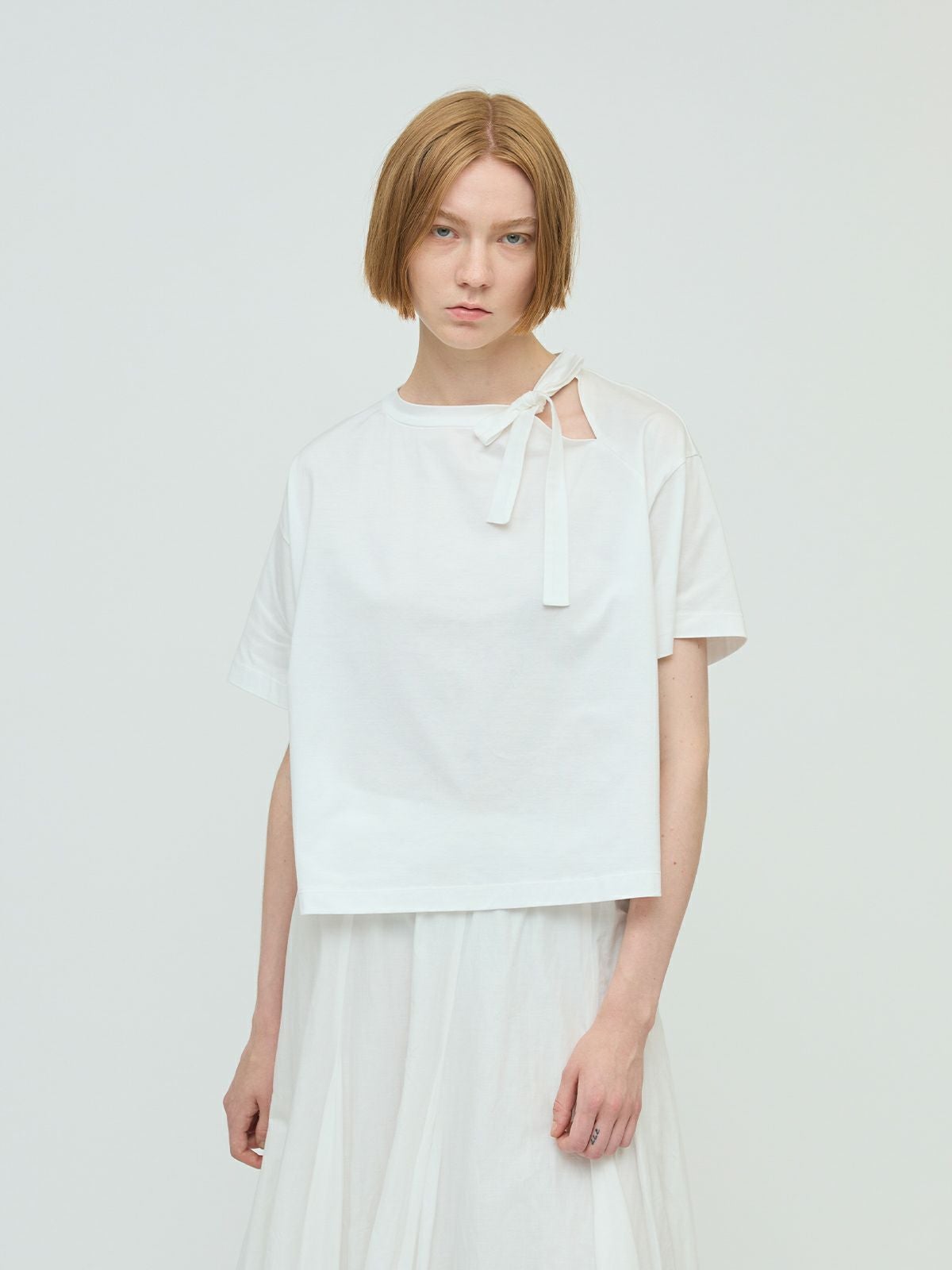 リボンカラーTシャツ