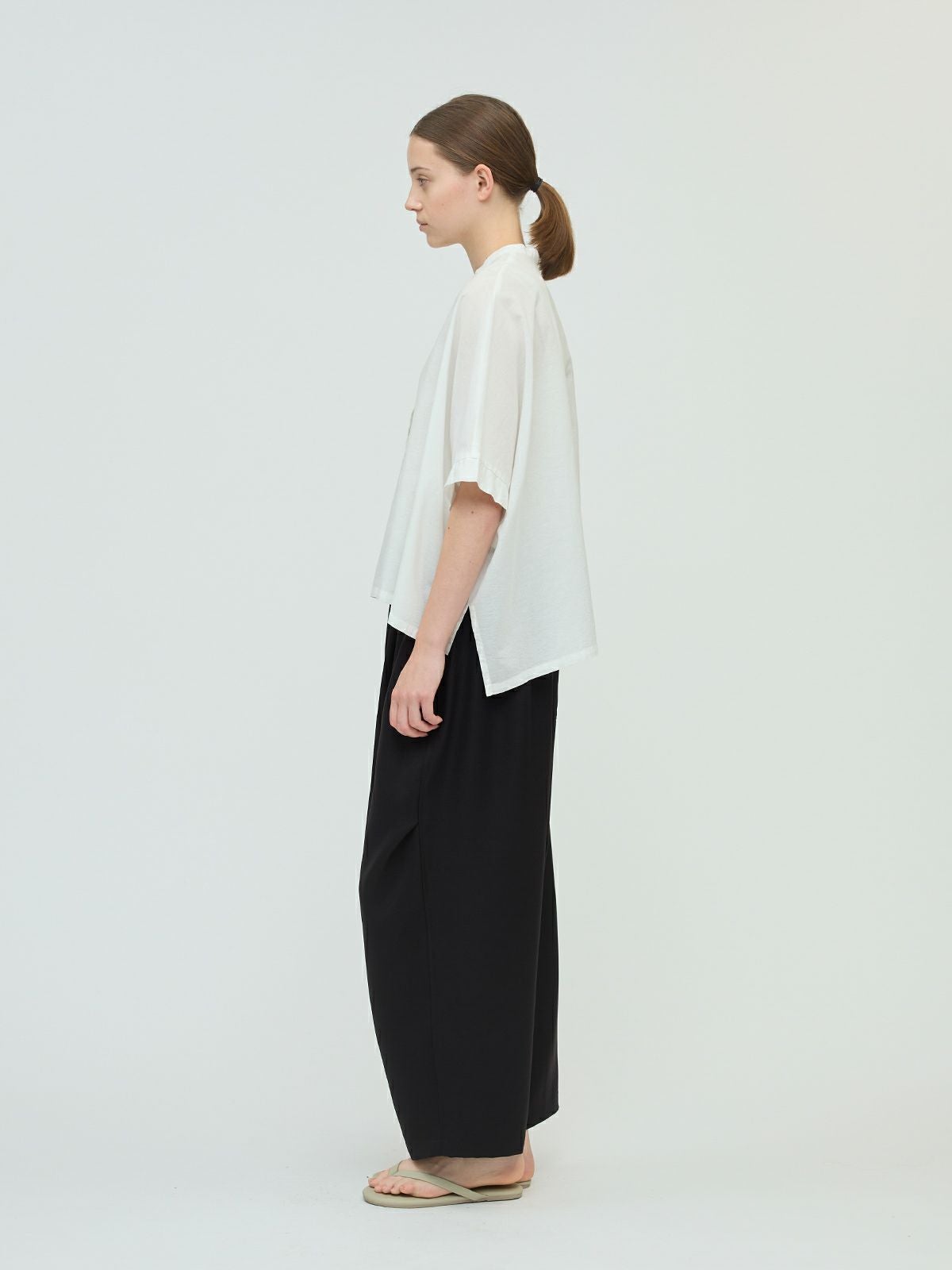mizuiro ind リネンスタンドカラーワイドシャツ｜ MARcourt ONLINE