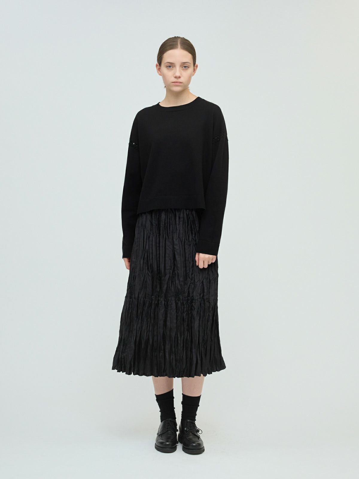 mizuiro ind サテンワッシャープリーツスカート｜ MARcourt ONLINE