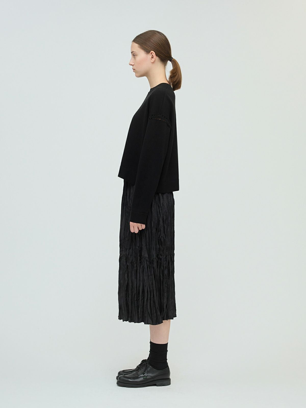 mizuiro ind サテンワッシャープリーツスカート｜ MARcourt ONLINE
