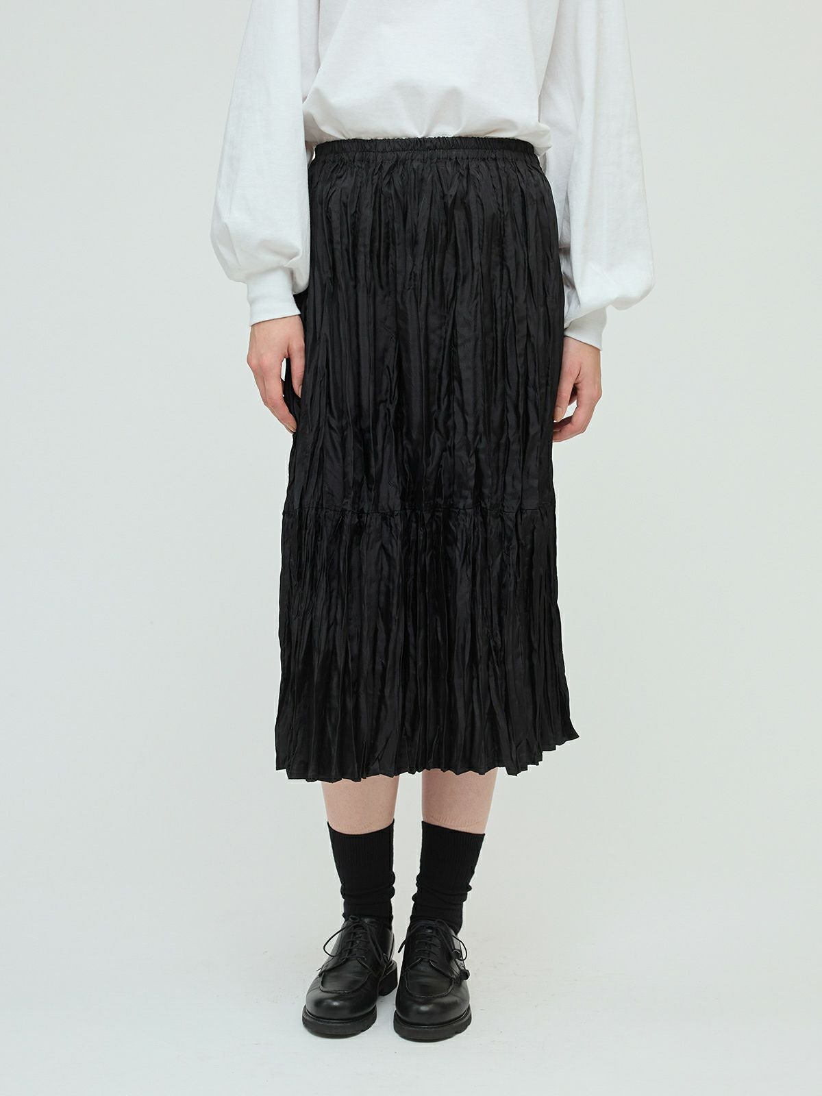 mizuiro ind サテンワッシャープリーツスカート｜ MARcourt ONLINE