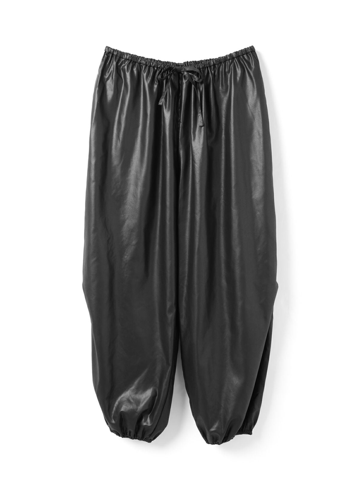 mizuiro ind グロッシードローストリングヘムイージーパンツ