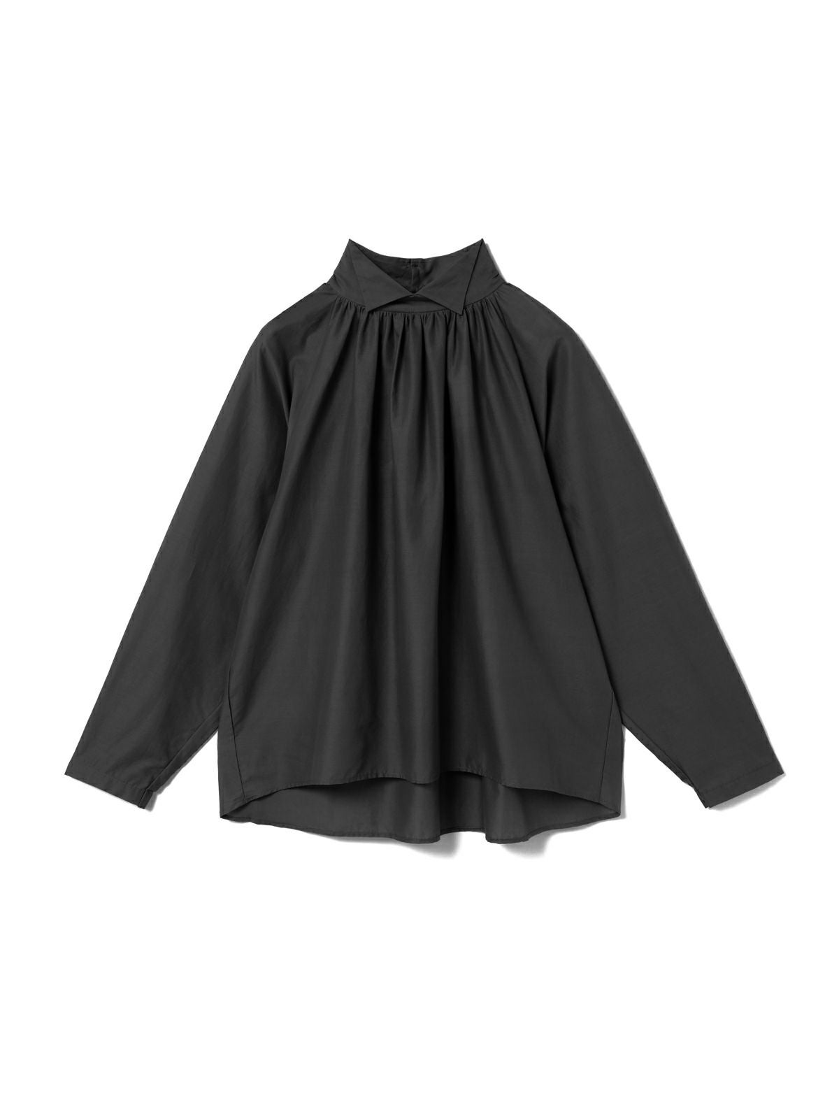 3/9(月)正午販売終了】mizuiro ind スタンドシャツカラーギャザー