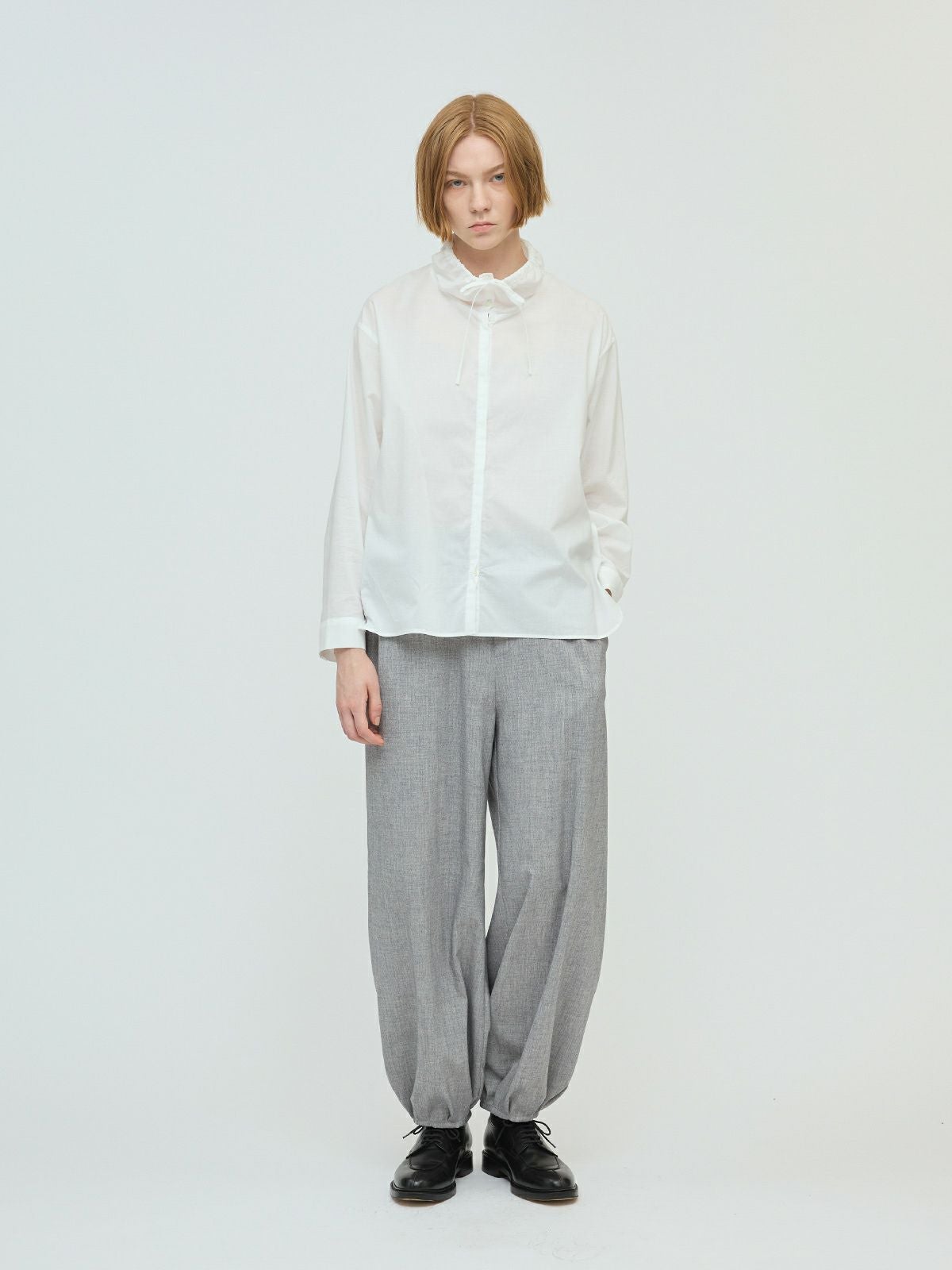 mizuiro ind ギャザースタンドカラーシャツ｜ MARcourt ONLINE STORE