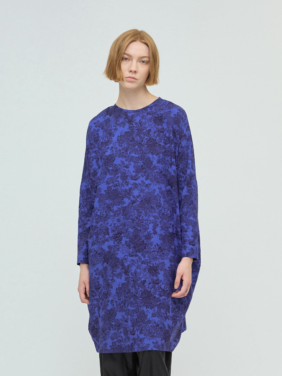 mizuiro ind チェックプリントVネックワイドワンピース｜ MARcourt