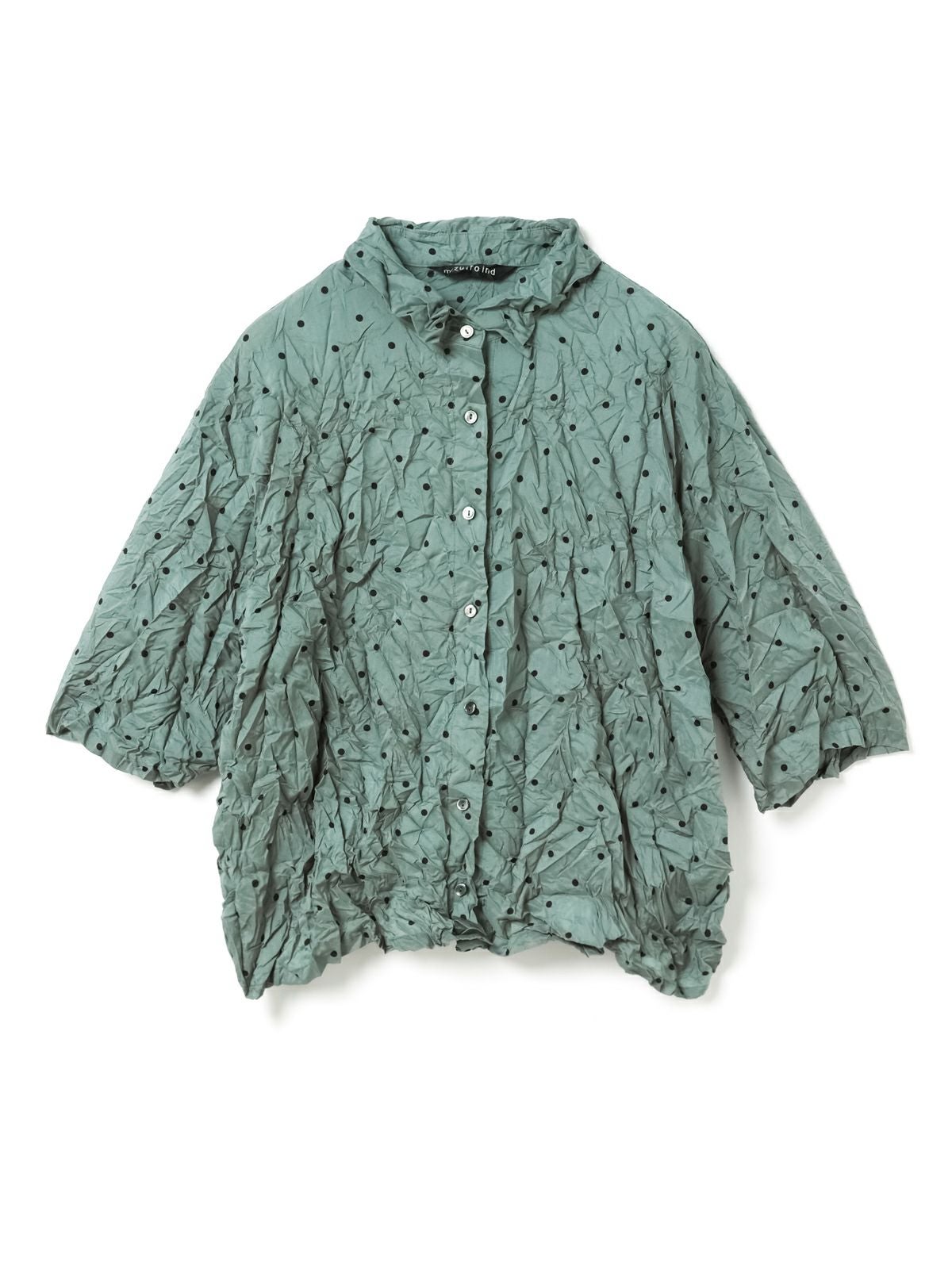 mizuiro ind ドットプリントキャッチワッシャーシャツ mizuiro ind ドットプリントキャッチワッシャーシャツ｜ MARcourt