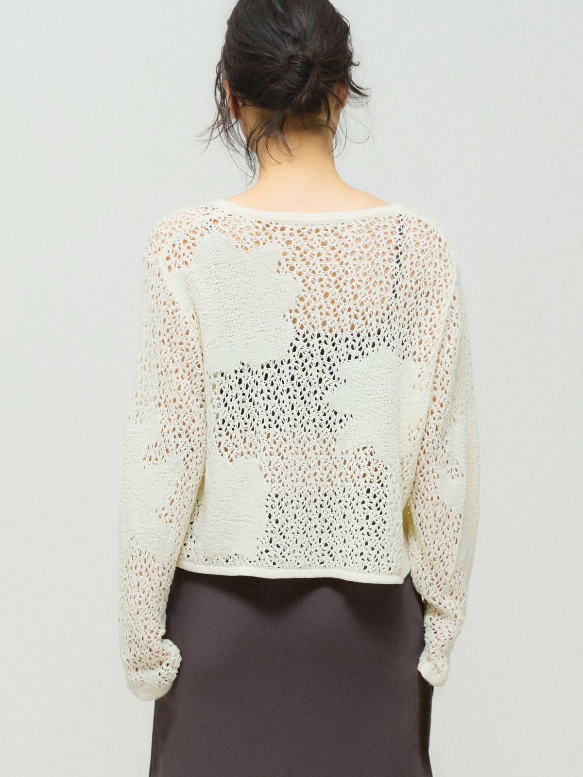 MIDIUMISOLID for Ladies レースメッシュカーディガン｜ MARcourt