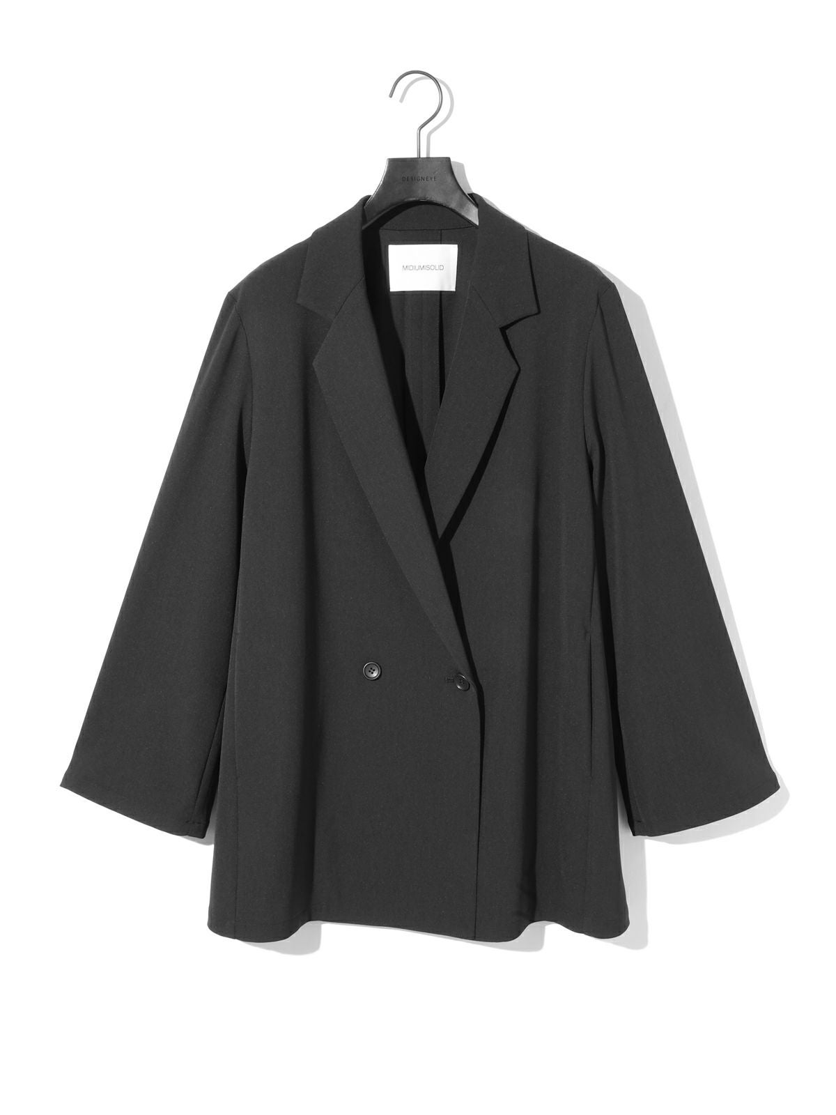 美品 ミディウミソリッド 近年モデル ダブルモッサ ミドル丈コート ゆったり M MIDIUMISOLID for Ladies ダブルブレストライトジャケット｜ MARcourt