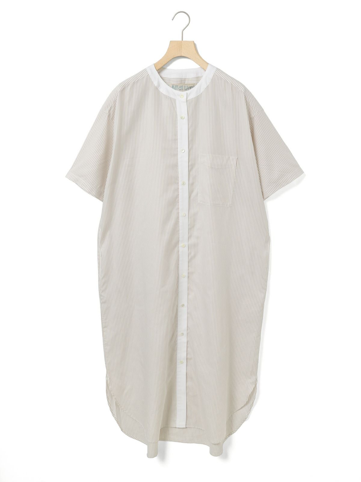 MidiUmi クレリックストライプシャツワンピース｜ MARcourt ONLINE