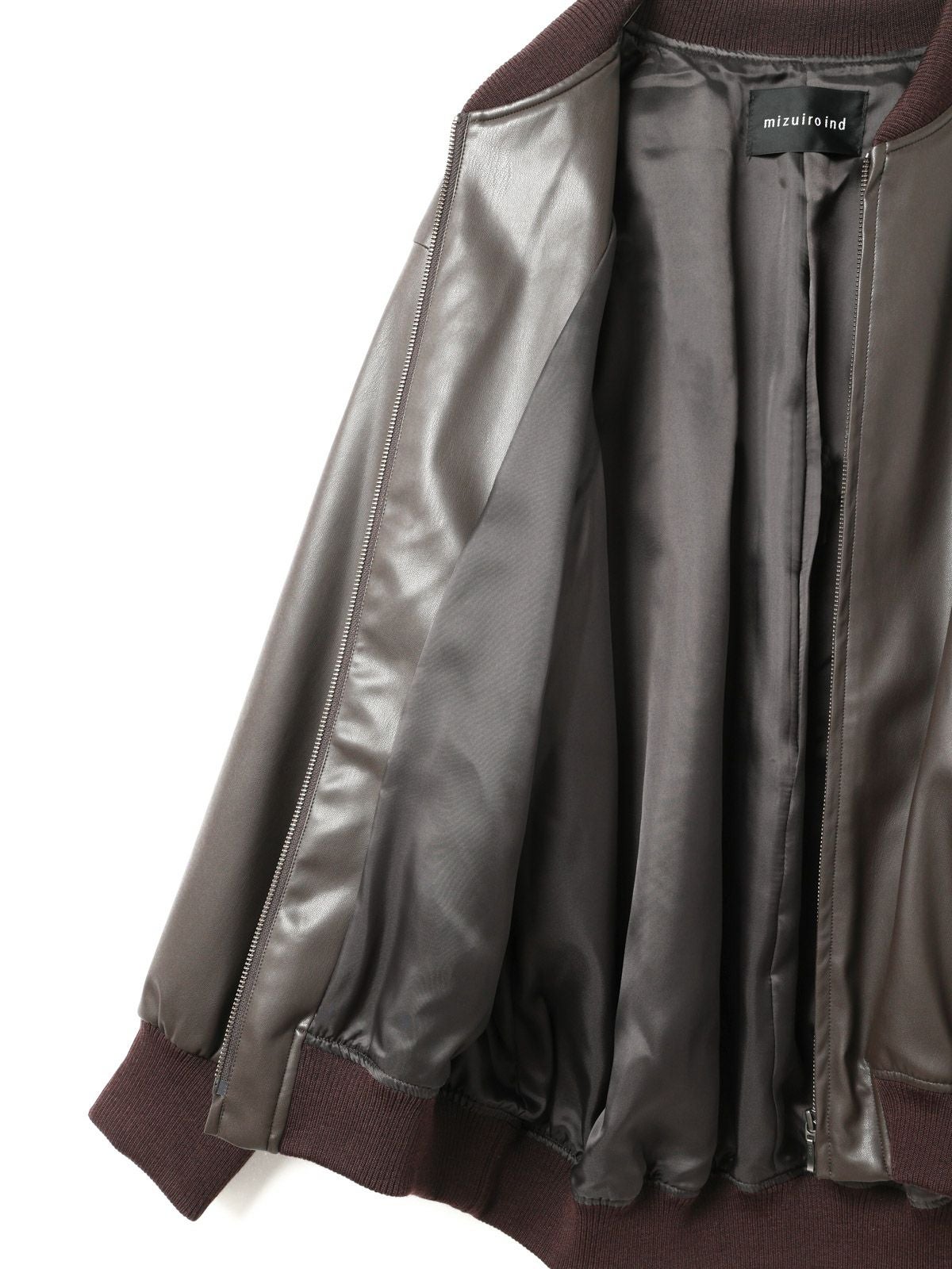 mizuiro ind シンセティックレザージップブルゾン｜ MARcourt ONLINE
