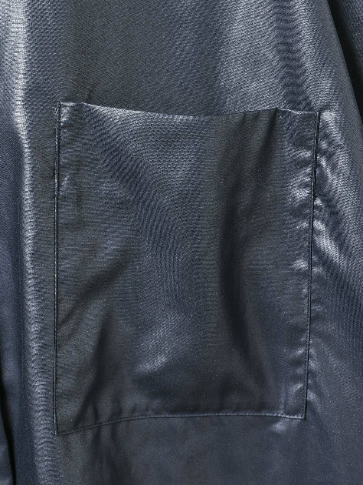 mizuiro ind グロッシーワイドハーフスリーブシャツワンピース