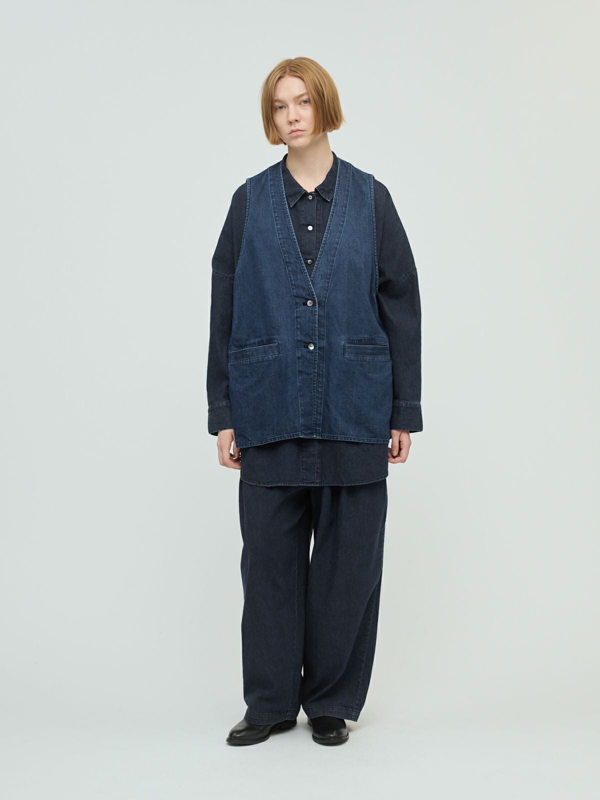 mizuiro ind デニムタックワイドパンツ｜ MARcourt ONLINE STORE