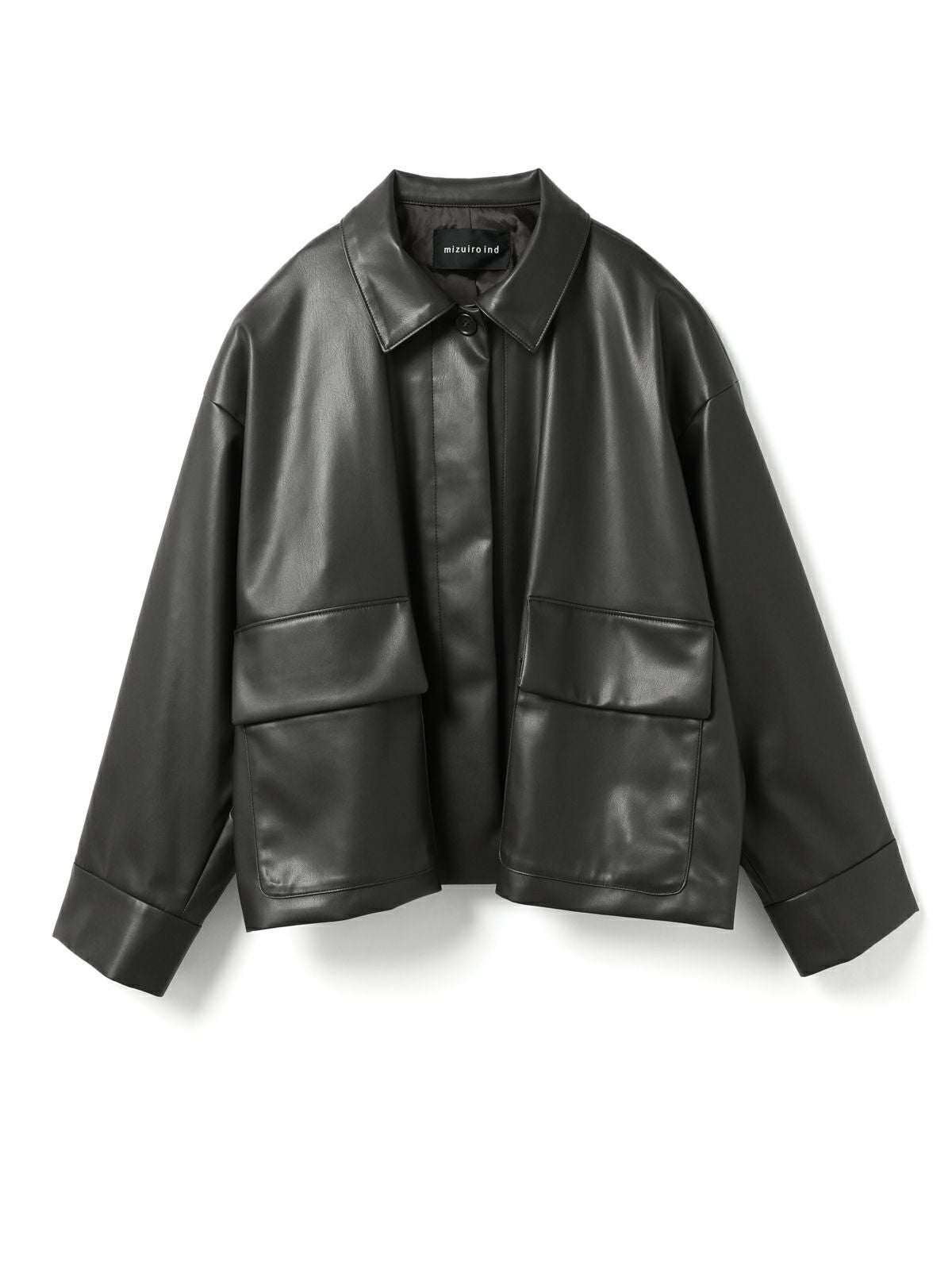 mizuiro ind シンセティックレザーシャツジャケット｜ MARcourt ONLINE