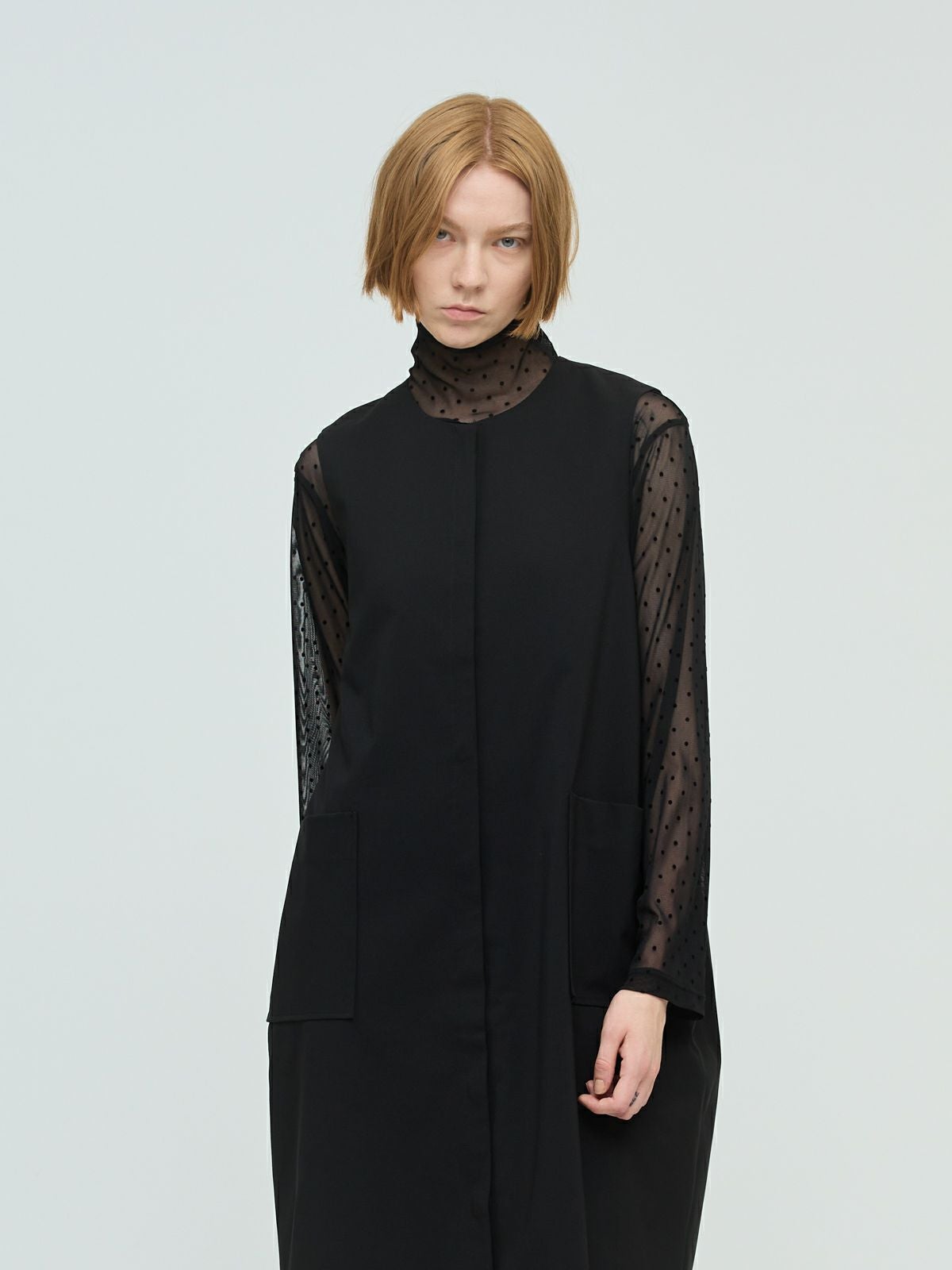 mizuiro ind メッシュドットハイネックプルオーバー｜ MARcourt ONLINE