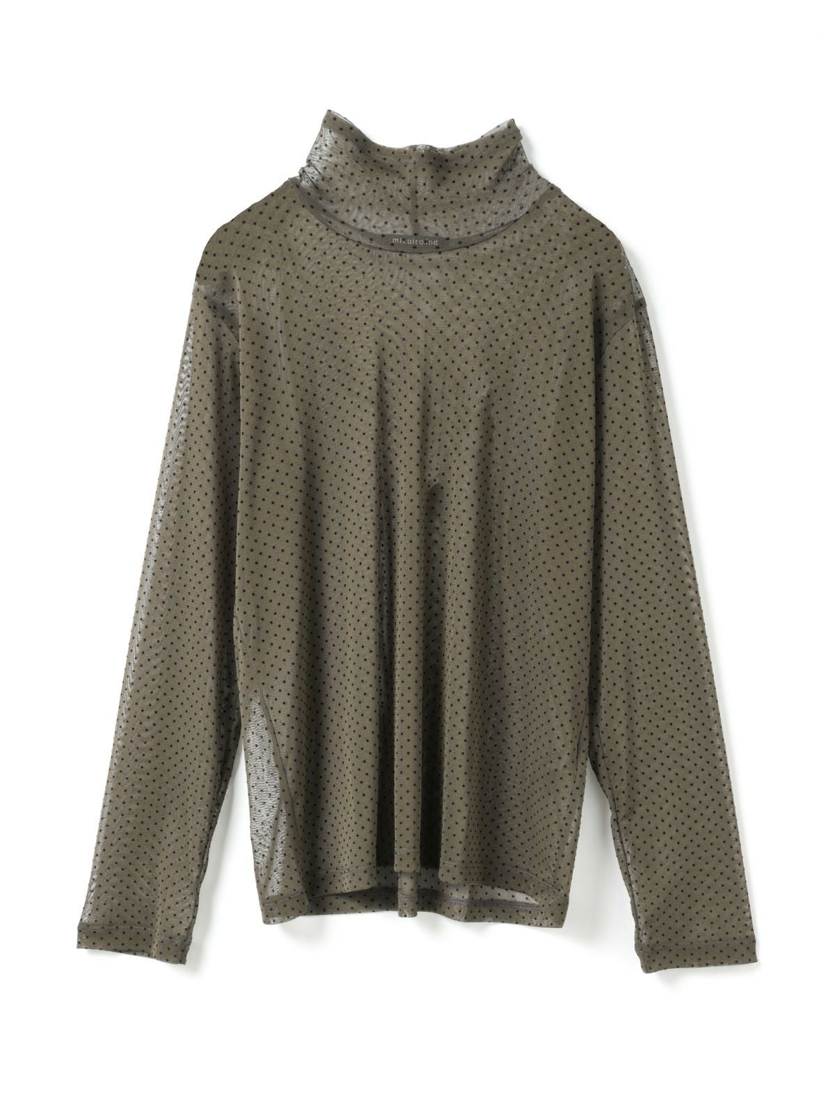 mizuiro ind メッシュドットハイネックプルオーバー｜ MARcourt ONLINE