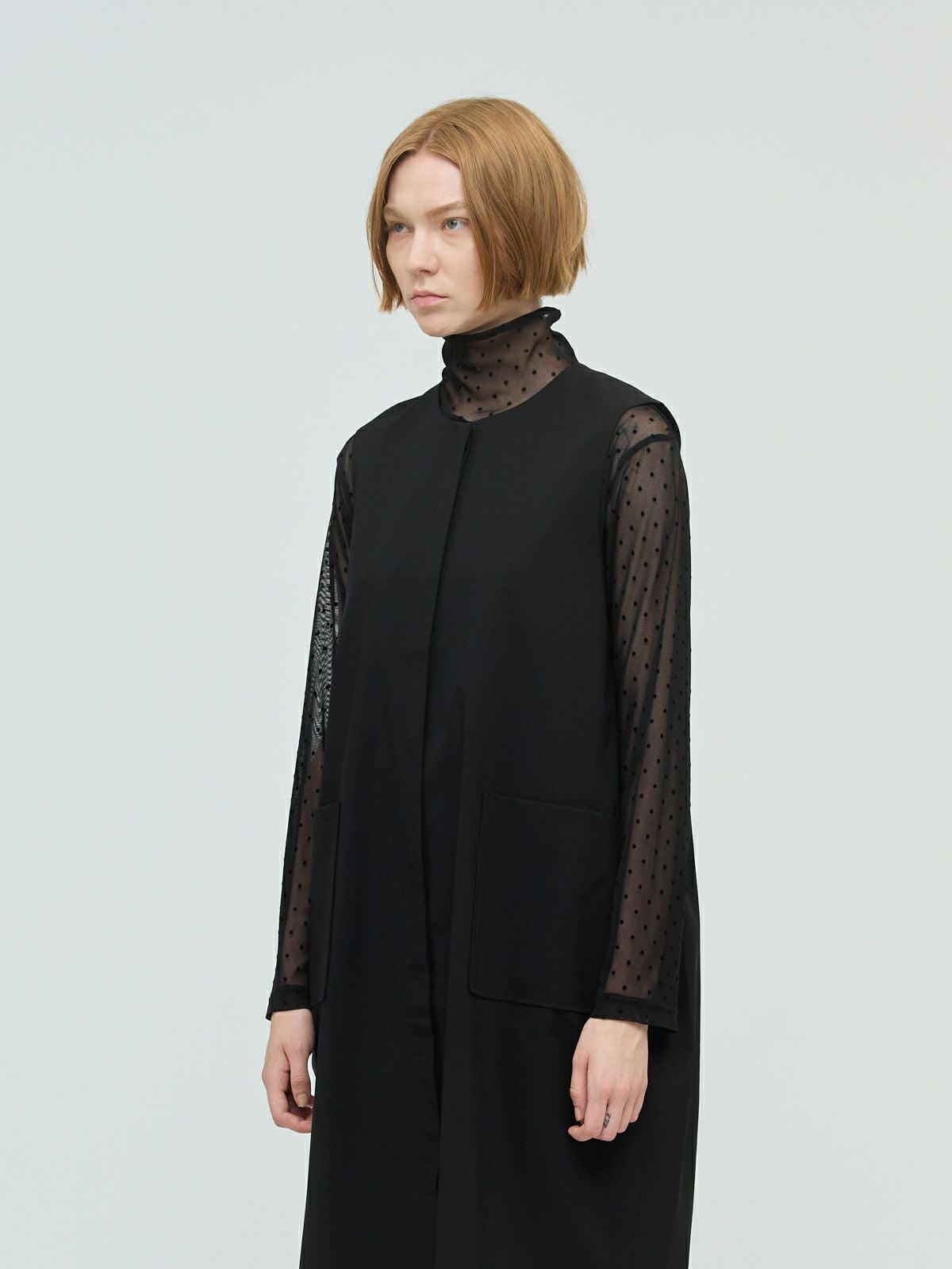 mizuiro ind メッシュドットハイネックプルオーバー｜ MARcourt ONLINE