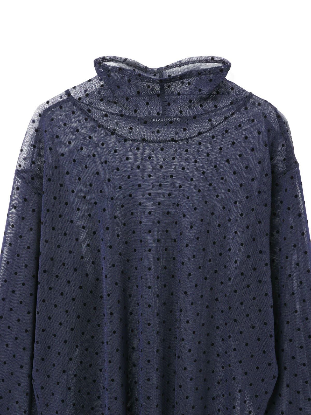 mizuiro ind メッシュドットハイネックプルオーバー｜ MARcourt ONLINE