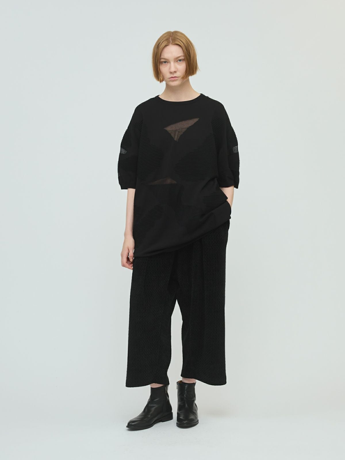 mizuiro ind ベロアジャカードタックパンツ｜ MARcourt ONLINE STORE