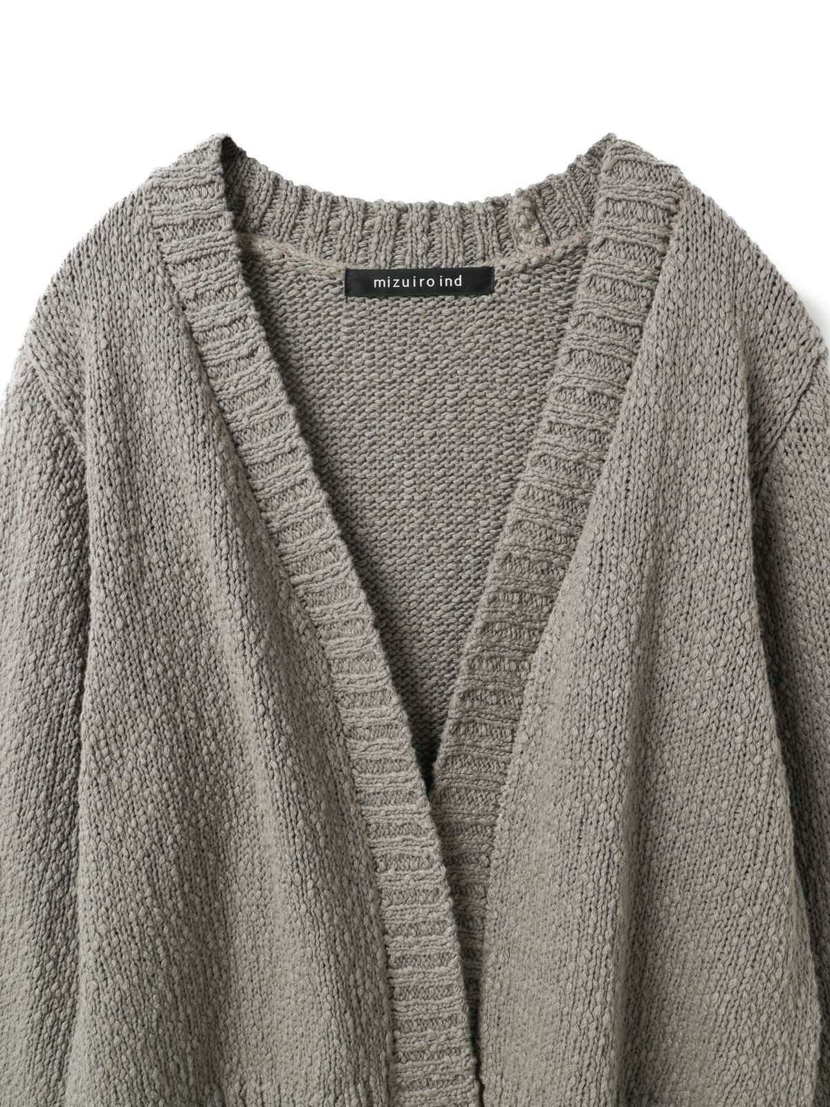 3/9(月)正午販売終了】mizuiro ind リリーヤーンVネックカーディガン