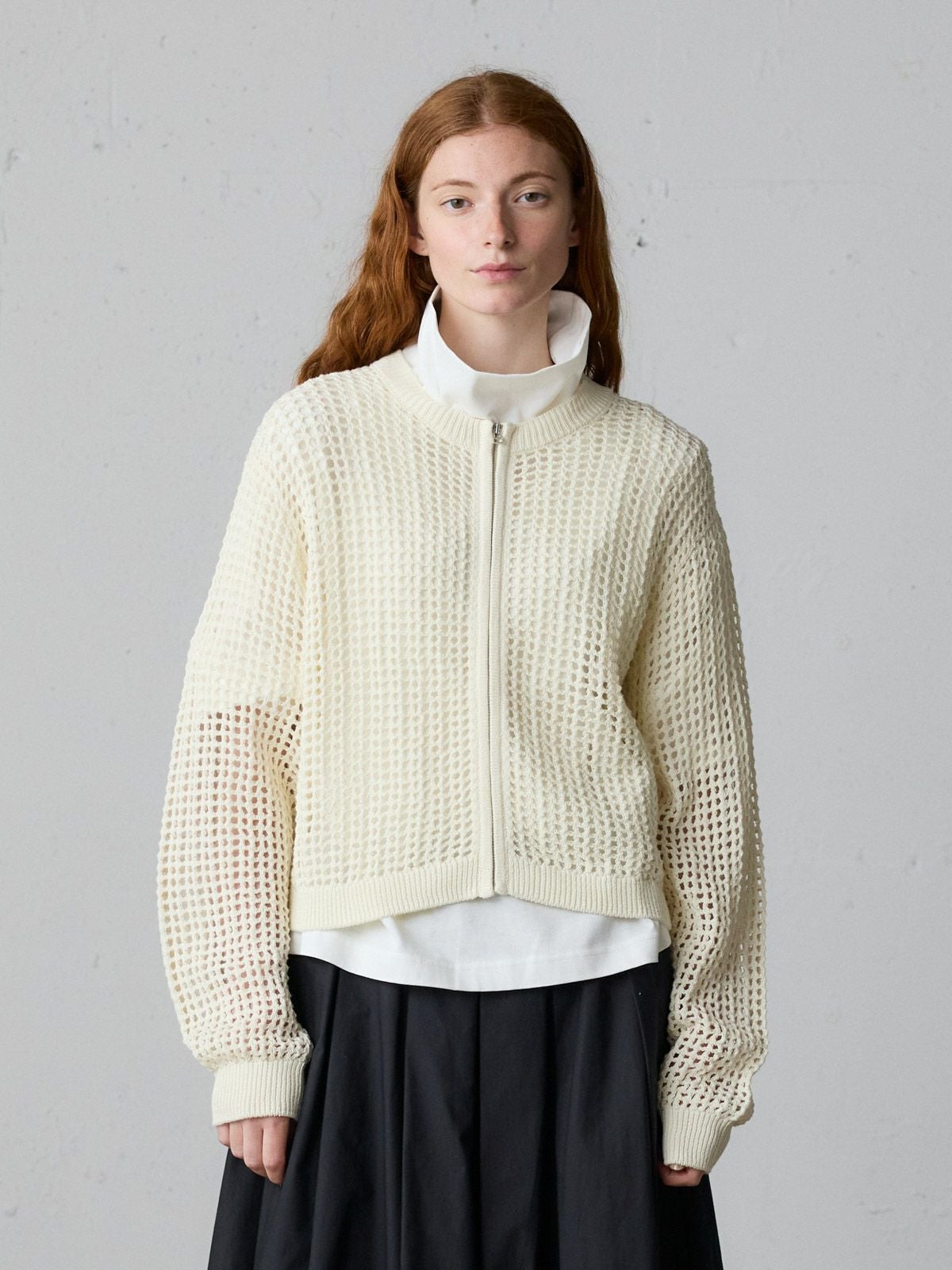 MidiUmi メッシュニットジップカーディガン｜ MARcourt ONLINE STORE