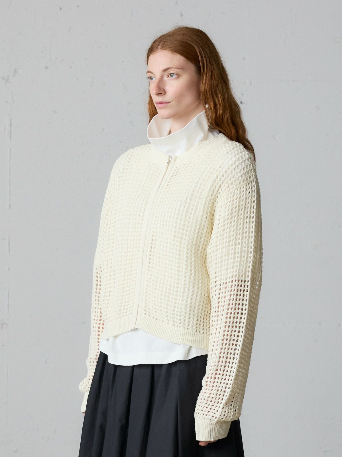 MidiUmi メッシュニットジップカーディガン｜ MARcourt ONLINE STORE