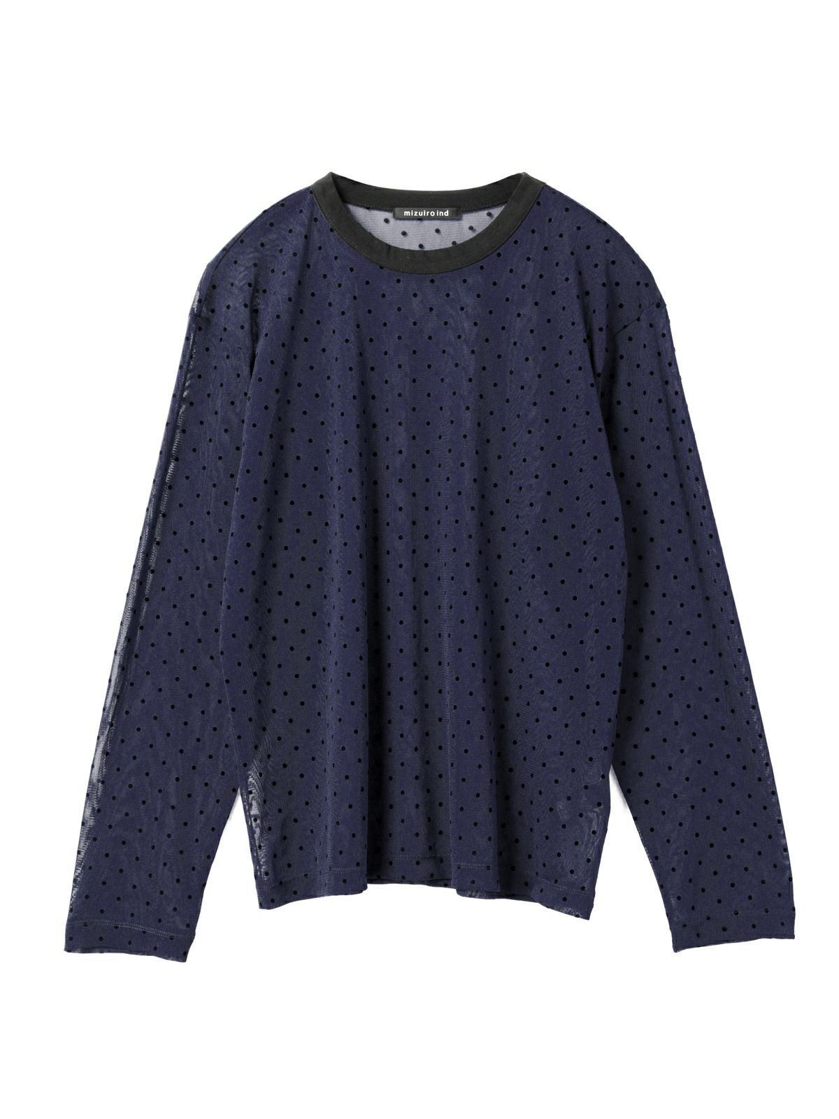 mizuiro ind メッシュドットクルーネックプルオーバー｜ MARcourt