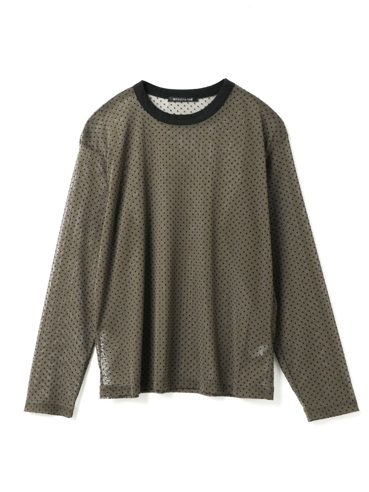 mizuiro ind メッシュドットクルーネックプルオーバー｜ MARcourt