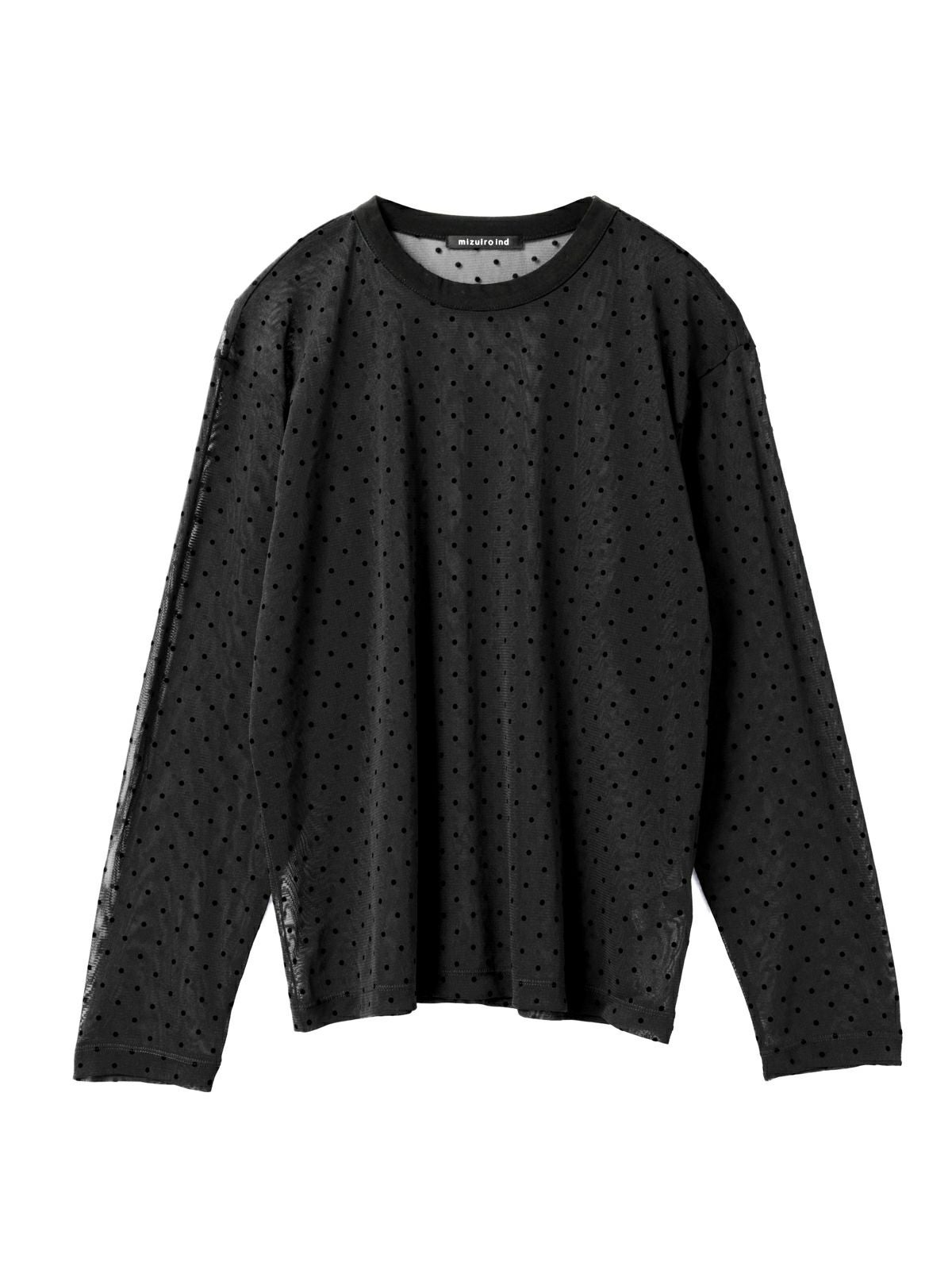 mizuiro ind メッシュドットクルーネックプルオーバー｜ MARcourt