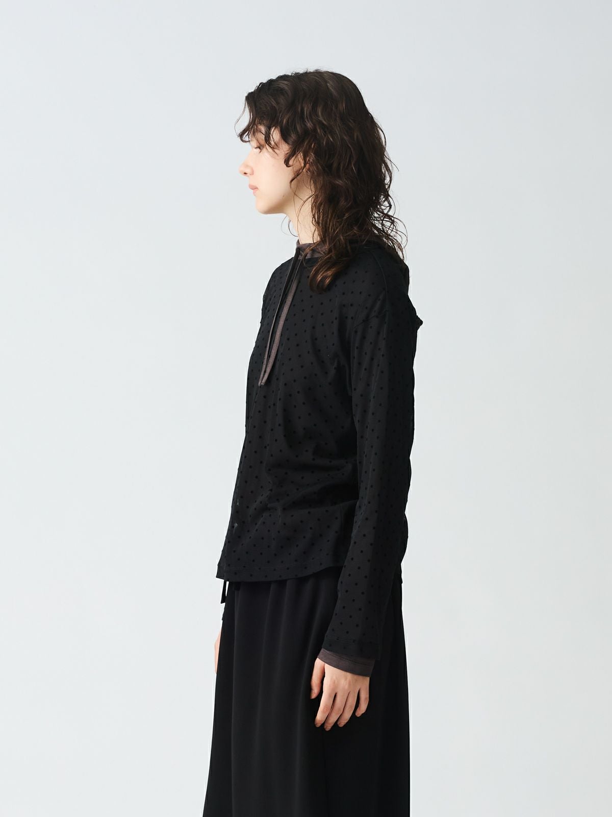 mizuiro ind メッシュドットクルーネックプルオーバー｜ MARcourt