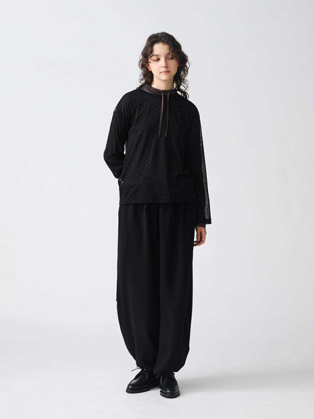 mizuiro ind メッシュドットクルーネックプルオーバー｜ MARcourt