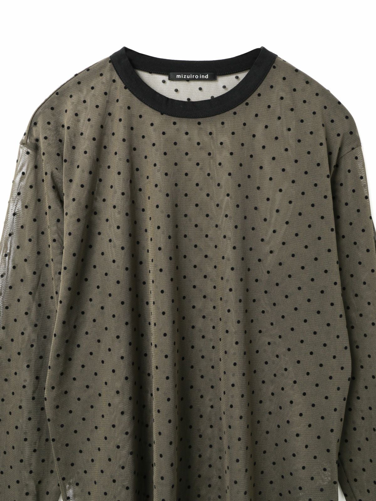 mizuiro ind メッシュドットクルーネックプルオーバー｜ MARcourt