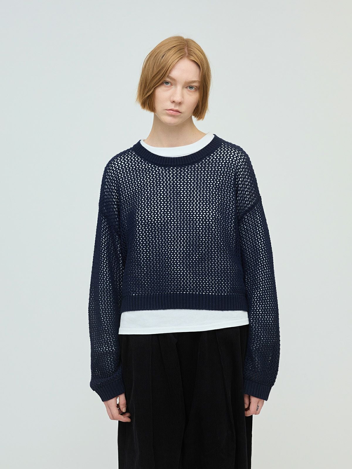 mizuiro ind メッシュクルーネックプルオーバー｜ MARcourt ONLINE