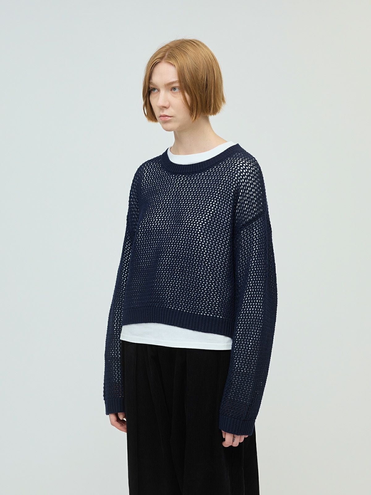 mizuiro ind メッシュクルーネックプルオーバー｜ MARcourt ONLINE