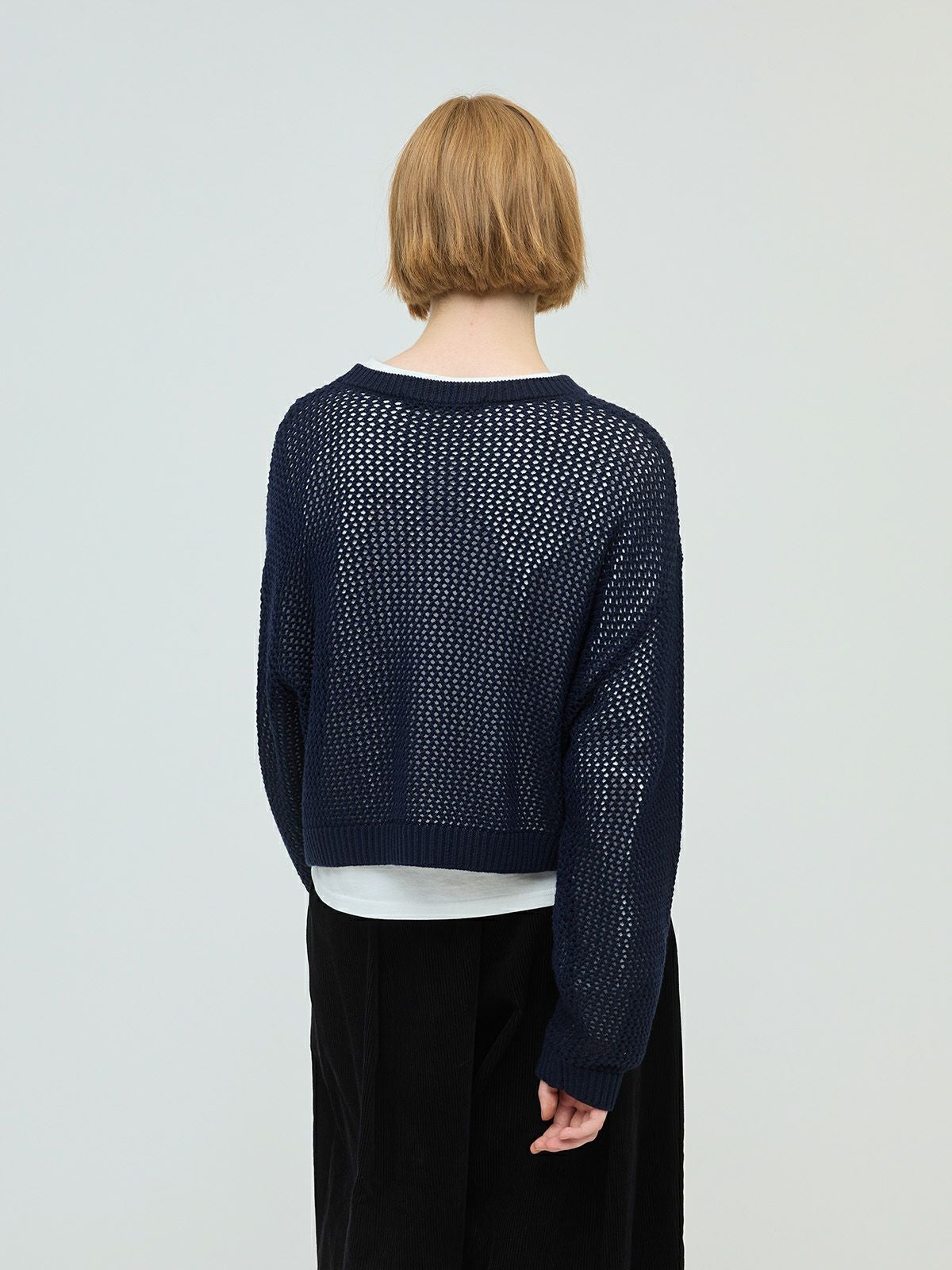 mizuiro ind メッシュクルーネックプルオーバー｜ MARcourt ONLINE